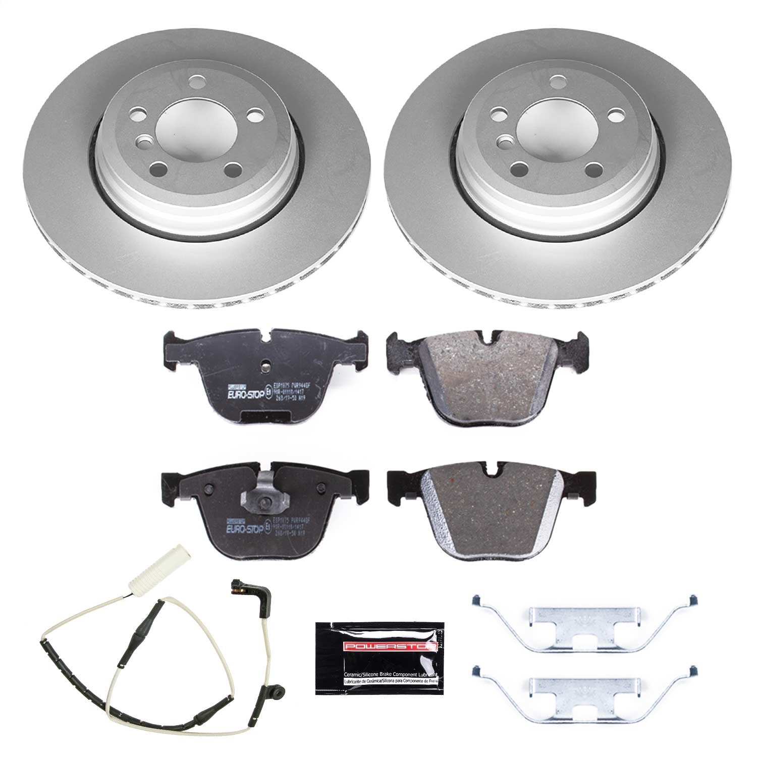 PowerStop Rear Euro-Stop Brake Kit | BMW 745i (02-05) (ESK2086)