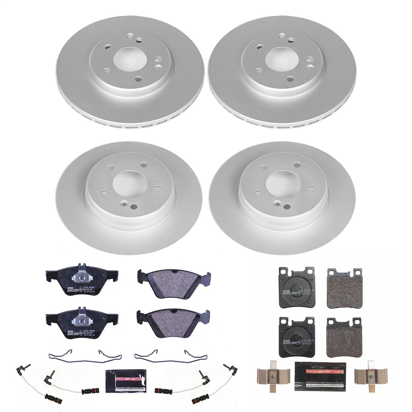 PowerStop Front & Rear Euro-Stop Brake Kit | Mercedes-Benz CLK320 (98-99) (ESK2785)