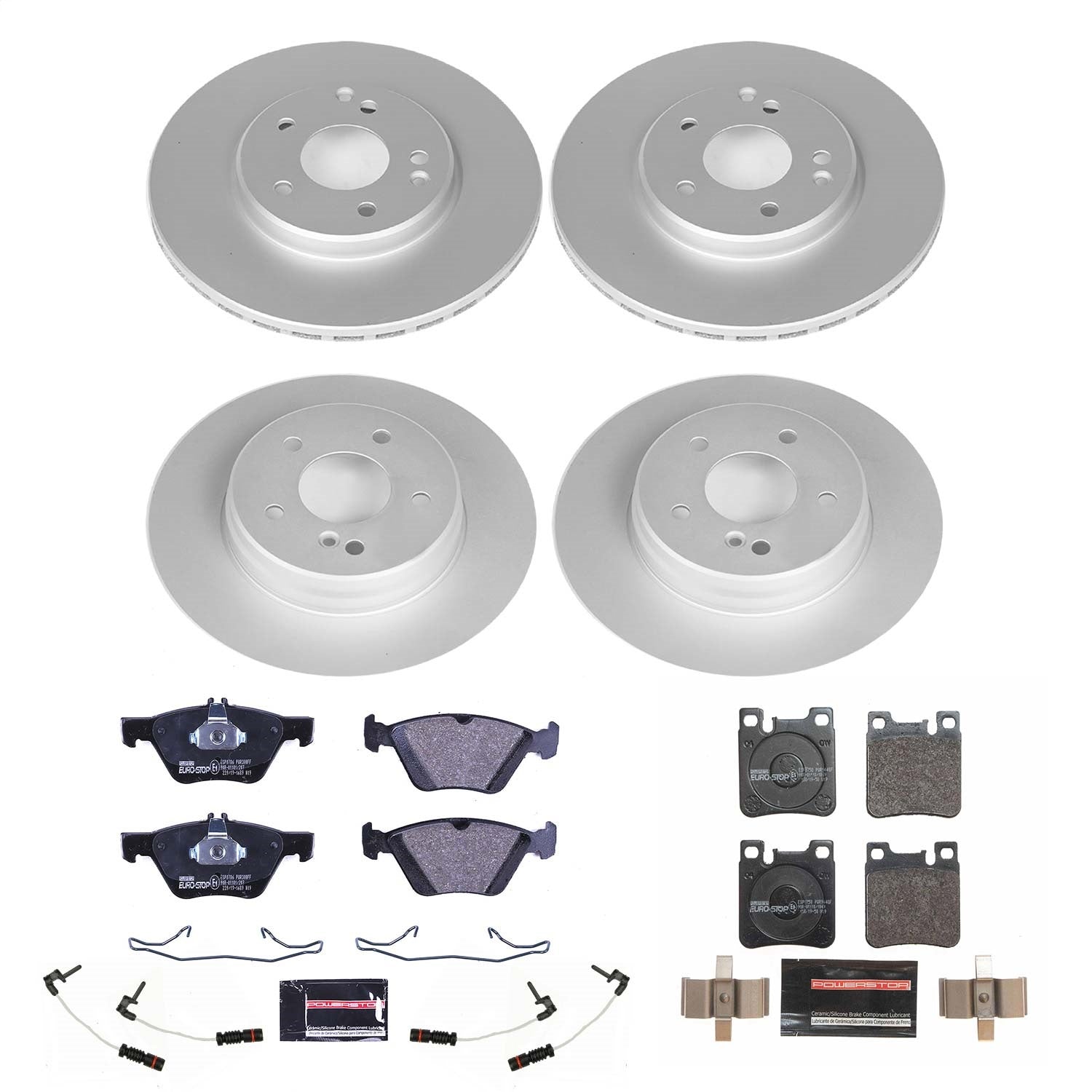 PowerStop Front & Rear Euro-Stop Brake Kit | Mercedes-Benz CLK320 (98-99) (ESK2785)