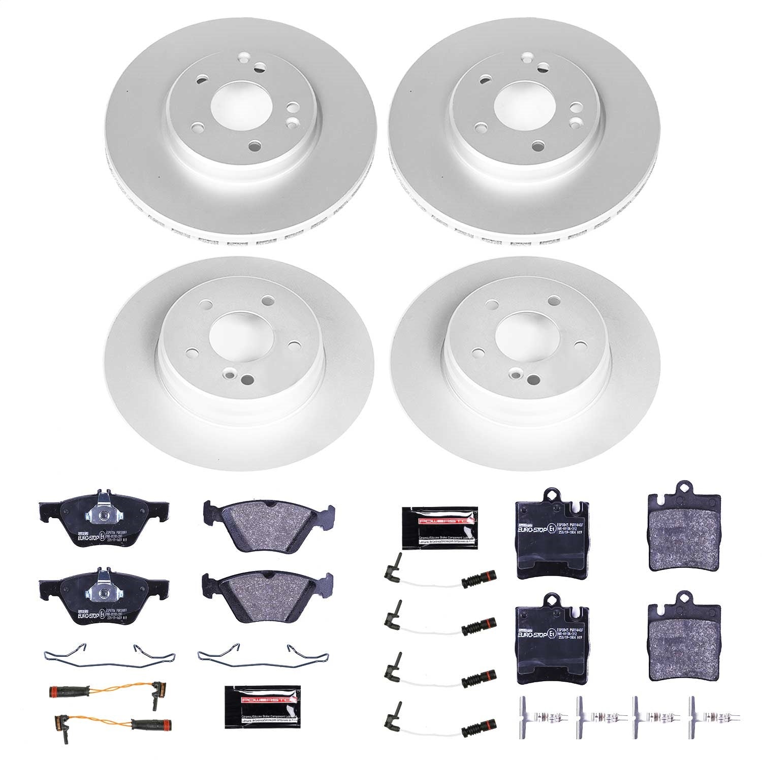 PowerStop Front & Rear Euro-Stop Brake Kit | Mercedes-Benz CLK320 (00-02) (ESK2786)