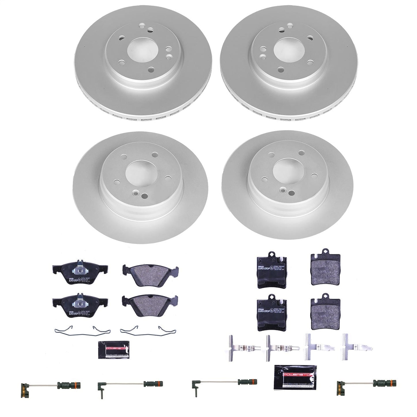 PowerStop Front & Rear Euro-Stop Brake Kit | Mercedes-Benz E430 (01-02) (ESK2790)