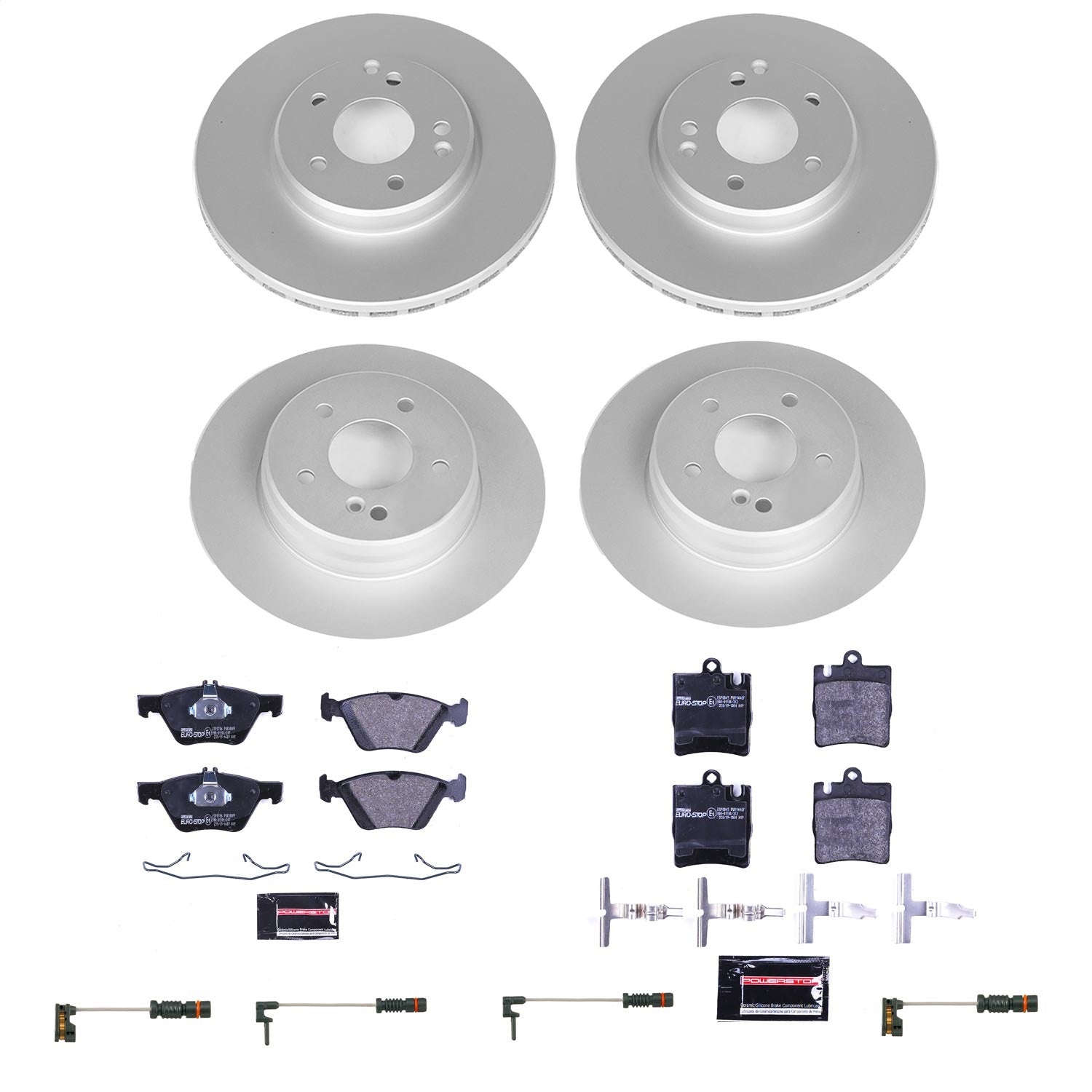 PowerStop Front & Rear Euro-Stop Brake Kit | Mercedes-Benz E430 (01-02) (ESK2790)