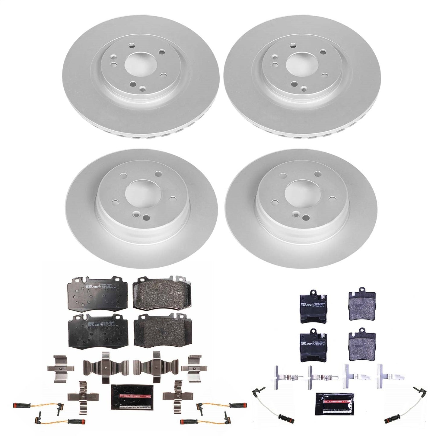 PowerStop Front & Rear Euro-Stop Brake Kit | Mercedes-Benz C230 (04) (ESK2791)
