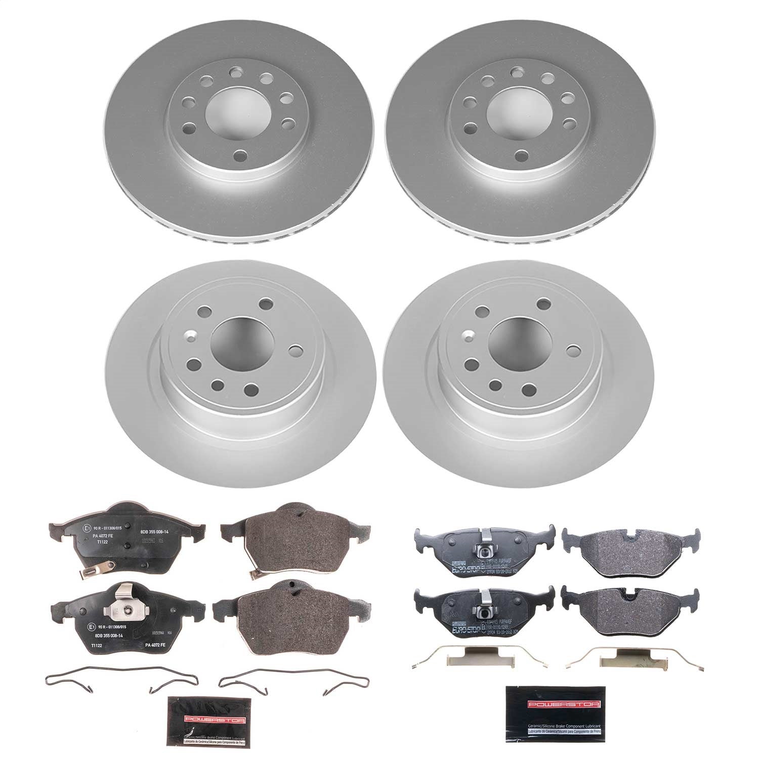 PowerStop Front & Rear Euro-Stop Brake Kit | Saab 9-5 (99-06) (ESK2808)