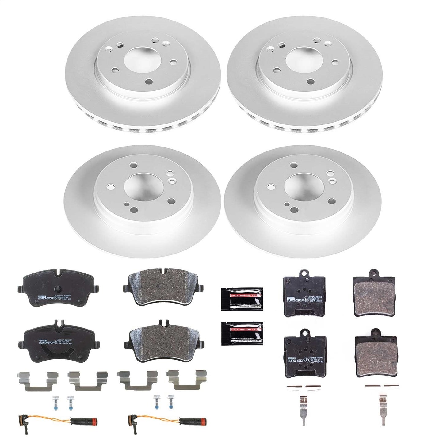 PowerStop Front & Rear Euro-Stop Brake Kit | Mercedes-Benz C230 (02-05) (ESK2812)