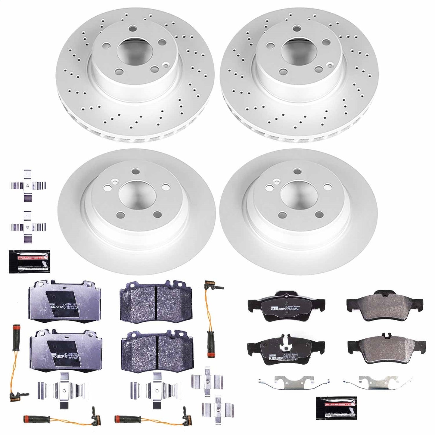 PowerStop Front & Rear Euro-Stop Brake Kit | Mercedes-Benz S350 (06) (ESK2817)