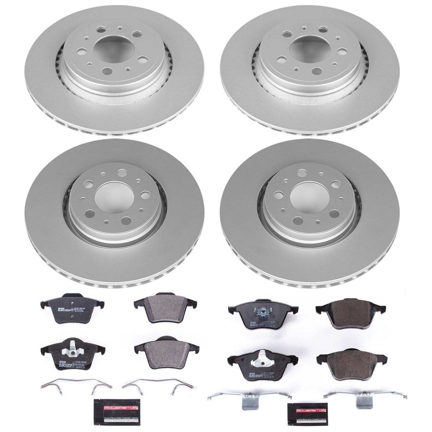 PowerStop Front & Rear Euro-Stop Brake Kit | Volvo XC90 (03-14) (ESK2835)