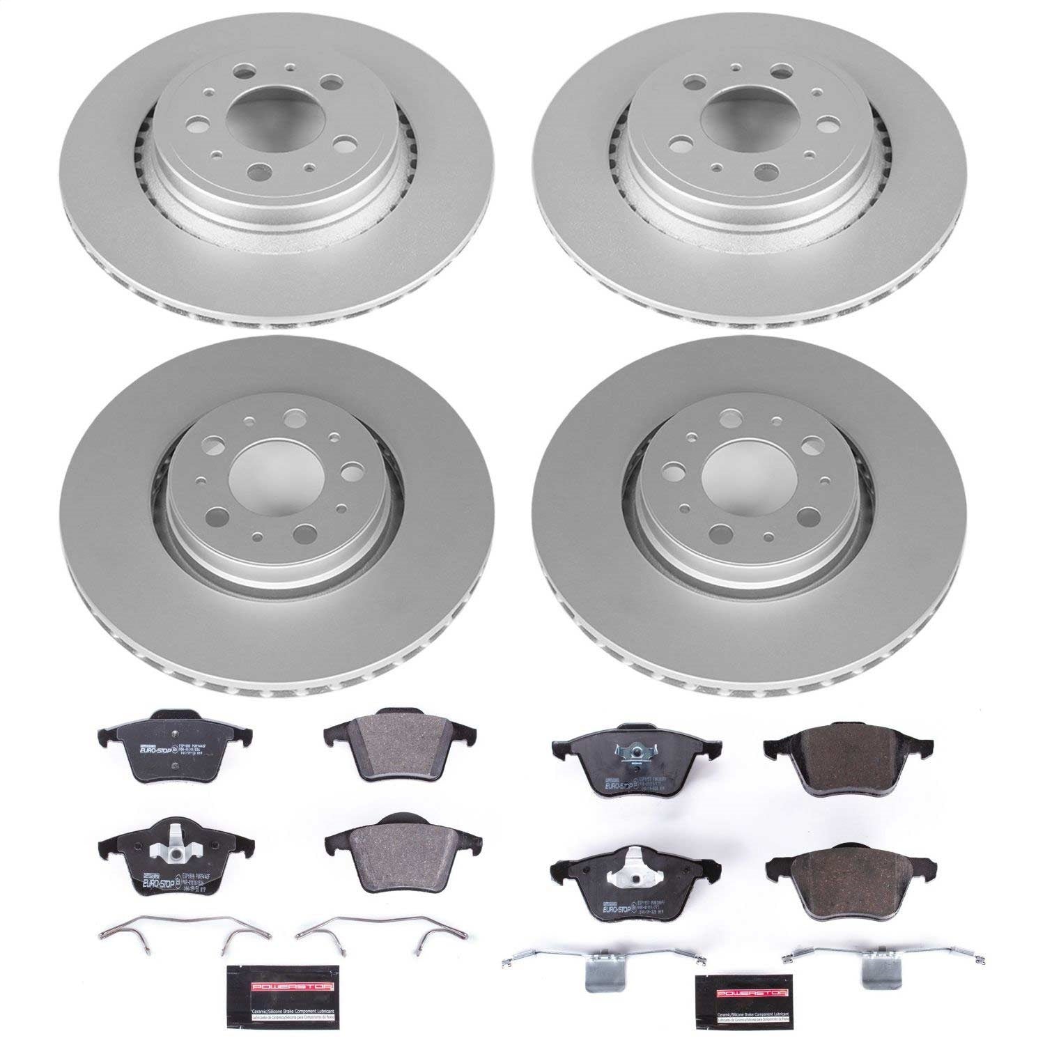 PowerStop Front & Rear Euro-Stop Brake Kit | Volvo XC90 (03-14) (ESK2835)