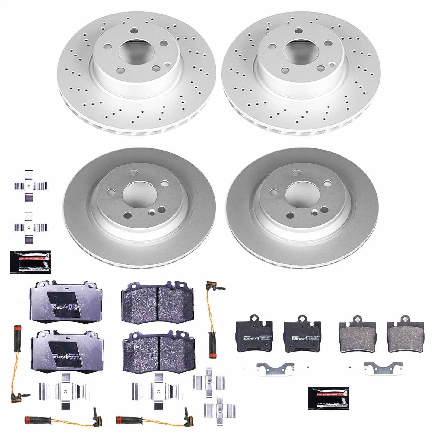 PowerStop Front & Rear Euro-Stop Brake Kit | Mercedes-Benz S500 (02-03) (ESK2851)