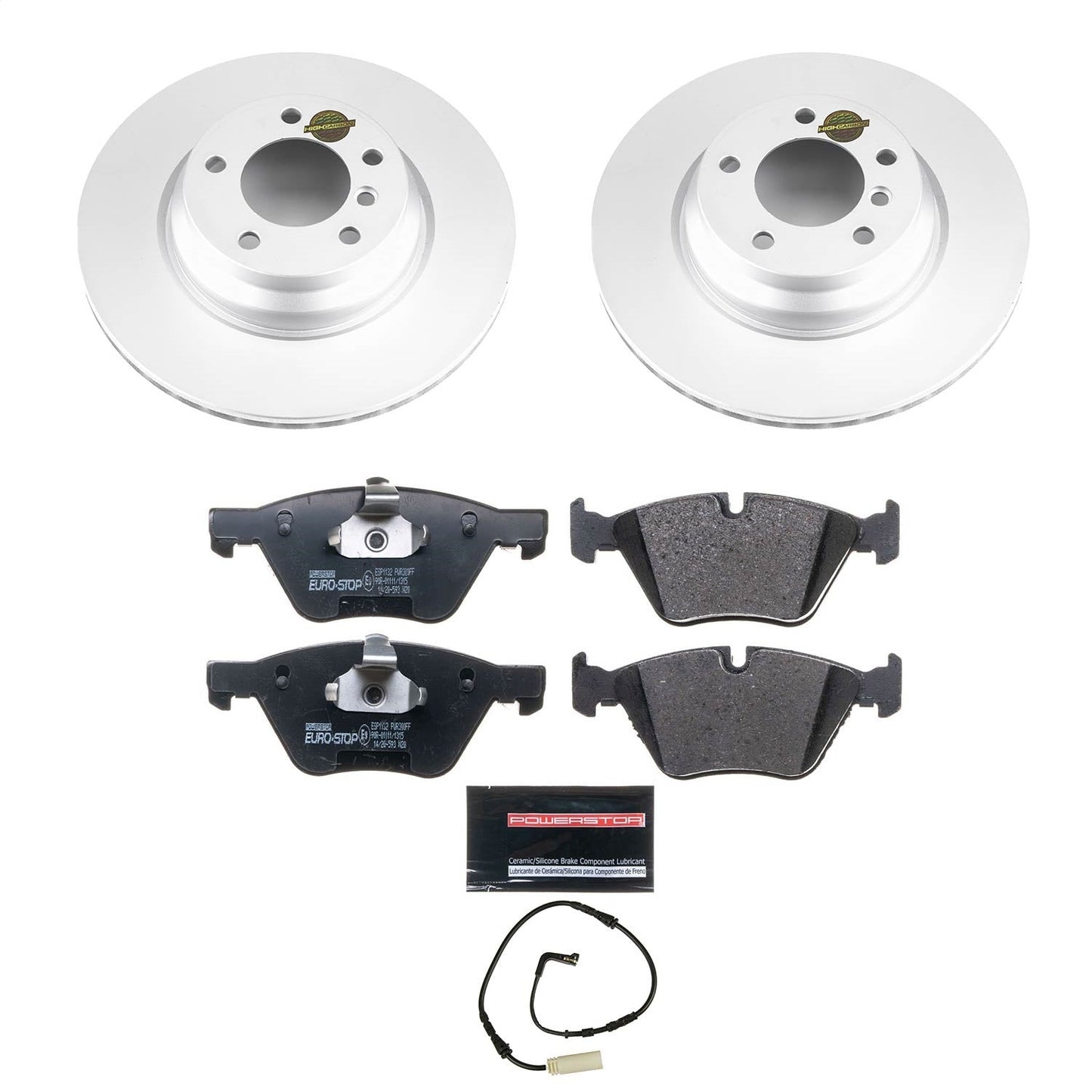 PowerStop Front Euro-Stop Brake Kit | BMW 330i (2006) (ESK3077)