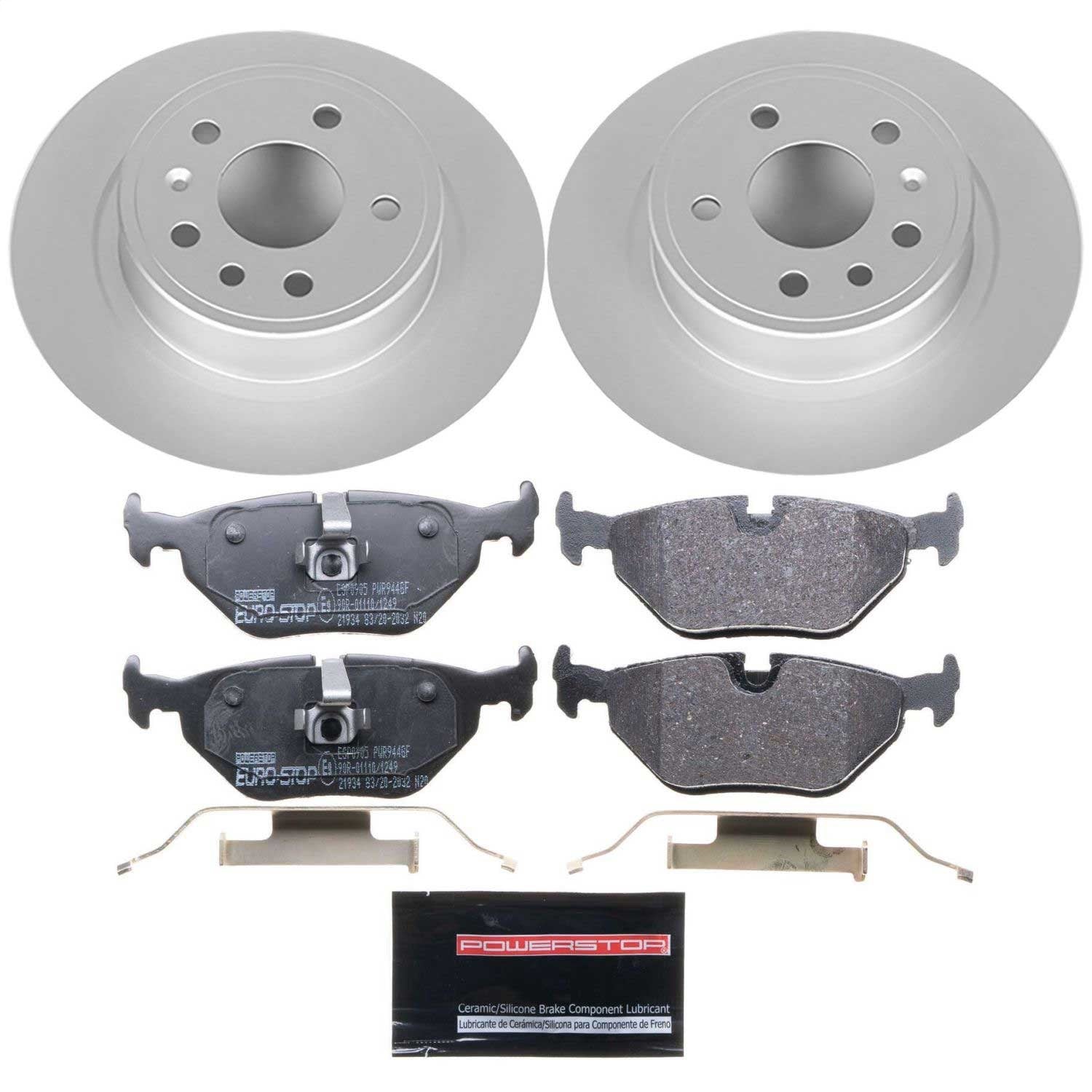 PowerStop Rear Euro-Stop Brake Kit | Saab 9-5 (99-10) (ESK3080)