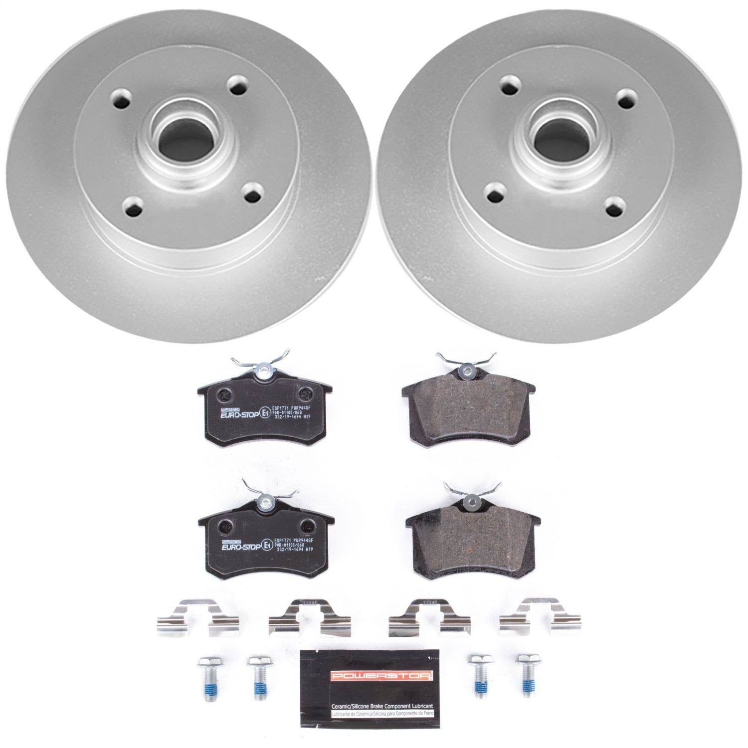 PowerStop Rear Euro-Stop Brake Kit | Volkswagen Cabrio (99-02) (ESK369)