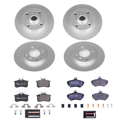 PowerStop Front & Rear Euro-Stop Brake Kit | Volkswagen Cabrio (99-02) (ESK375)