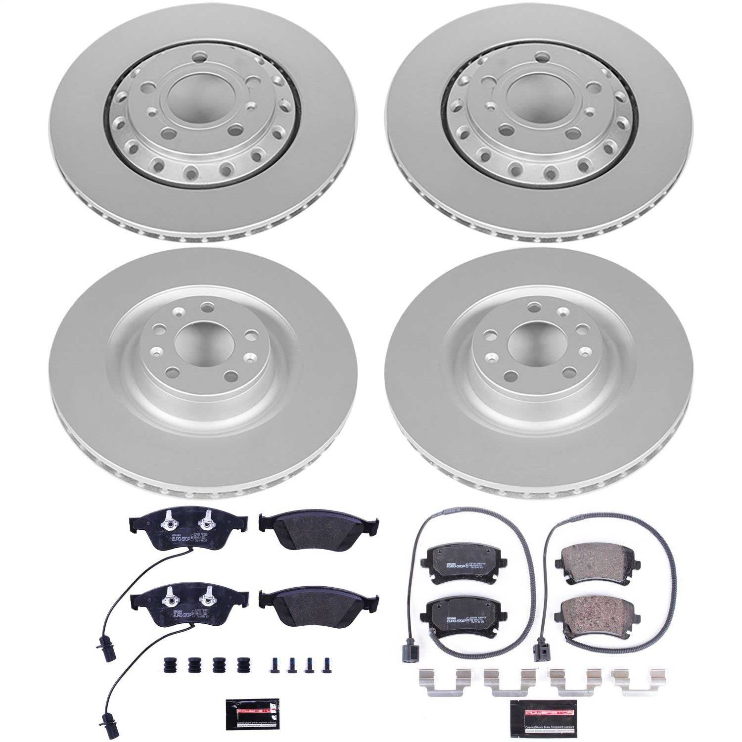 PowerStop Front & Rear Euro-Stop Brake Kit | Audi A8 Quattro (03-10) (ESK4008)