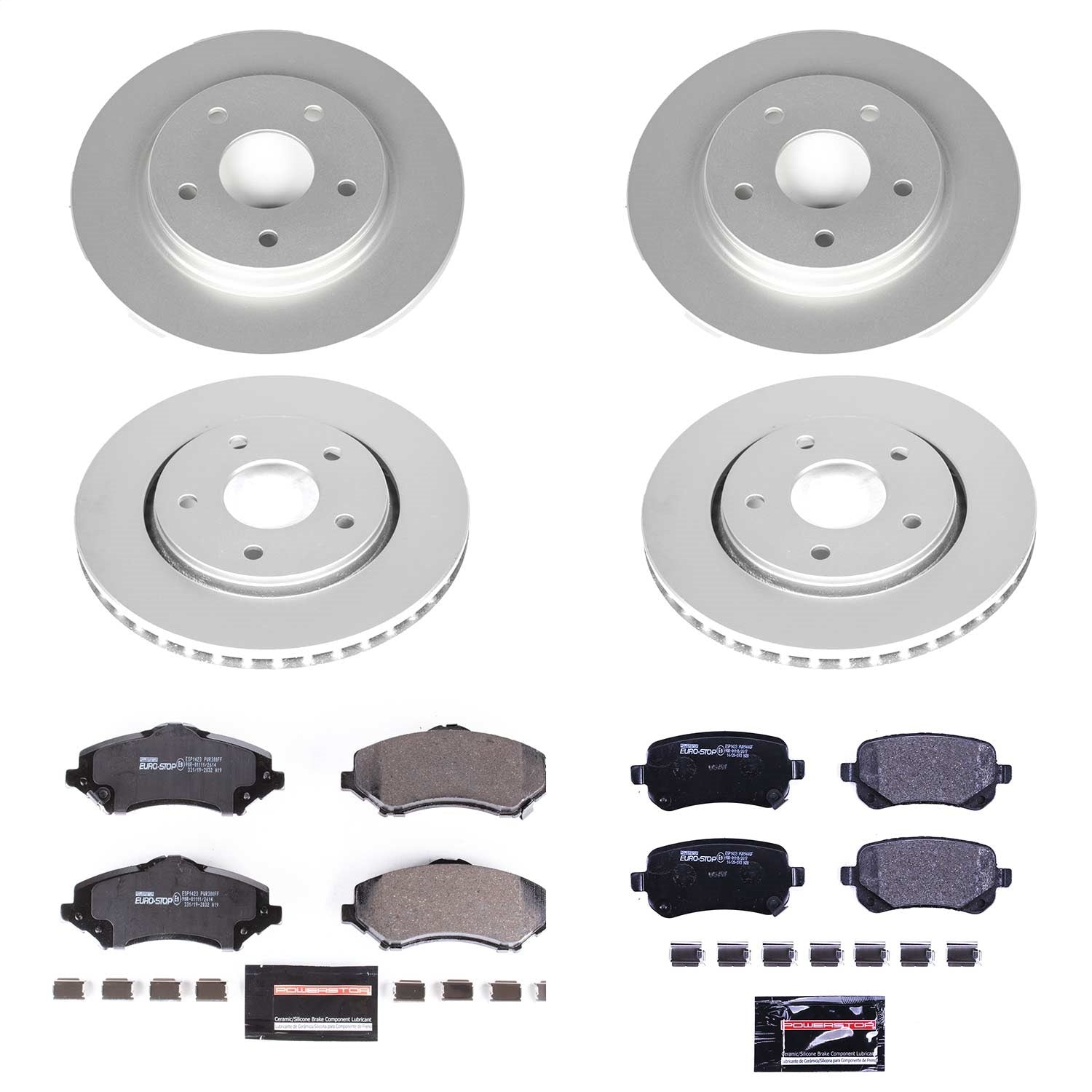 PowerStop Front & Rear Euro-Stop Brake Kit | Chrysler Town & Country (08-12) (ESK4015)