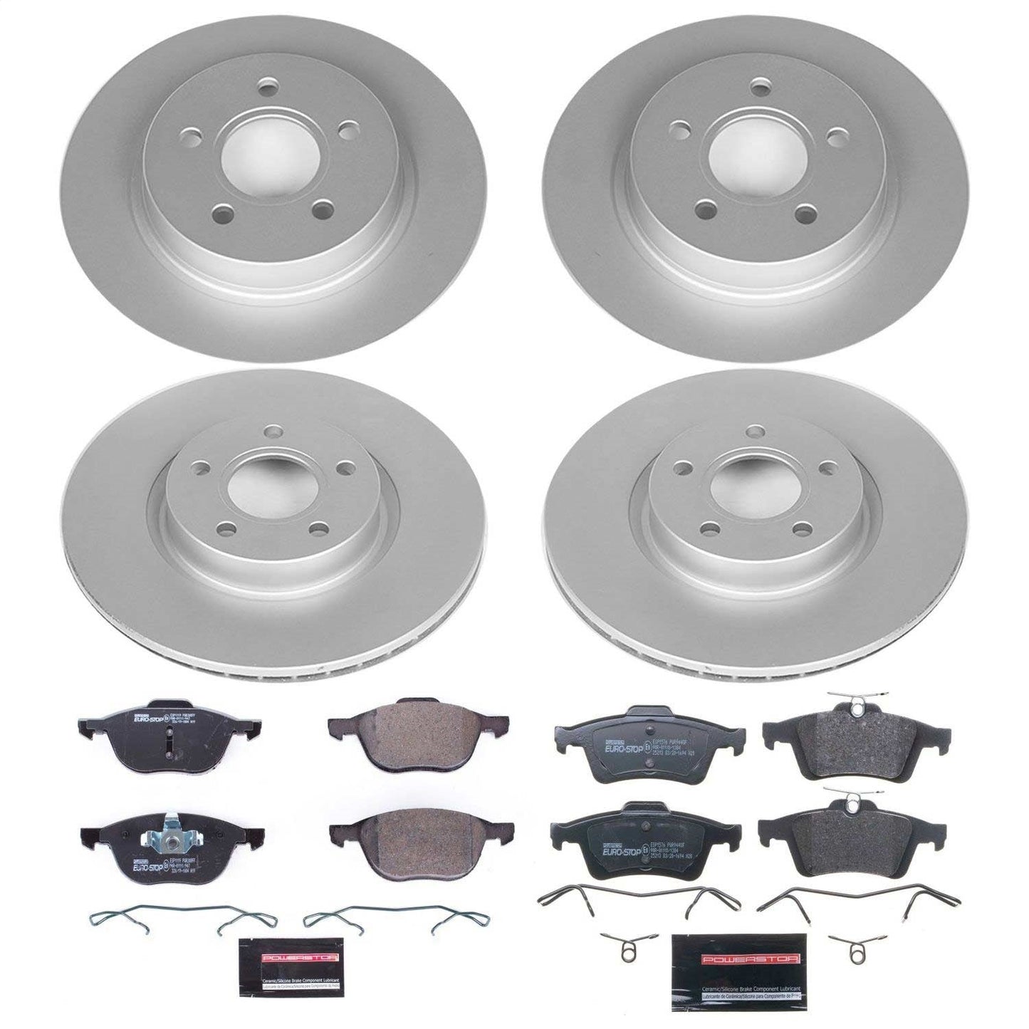 PowerStop Front & Rear Euro-Stop Brake Kit | Volvo C30 (08-13) (ESK4051)