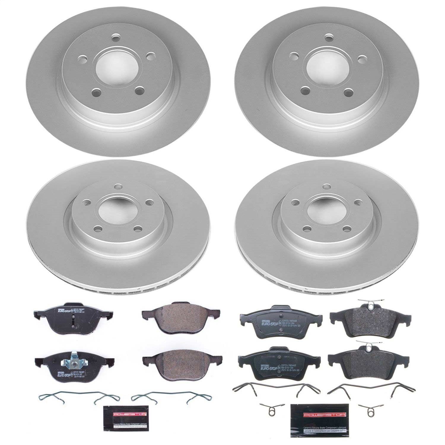 PowerStop Front & Rear Euro-Stop Brake Kit | Volvo C30 (08-13) (ESK4051)