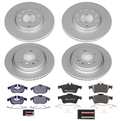 PowerStop Front & Rear Euro-Stop Brake Kit | Saab 9-3 (06-07) (ESK4054)