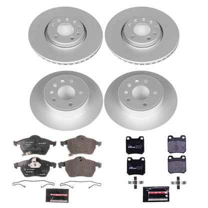 PowerStop Front & Rear Euro-Stop Brake Kit | Saab 9-3 (99-02) (ESK4388)