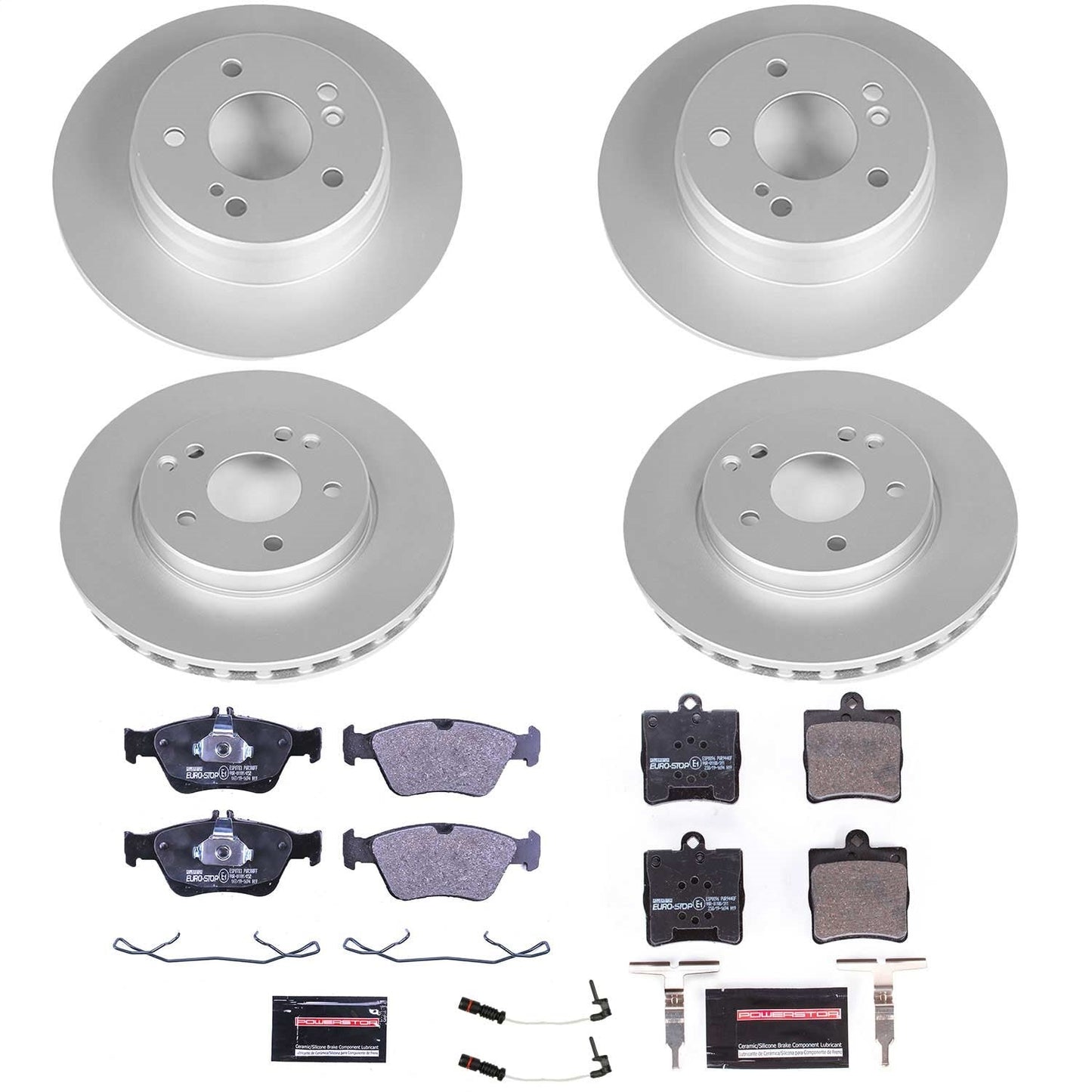 PowerStop Front & Rear Euro-Stop Brake Kit | Mercedes-Benz C230 (99-00) (ESK4417)
