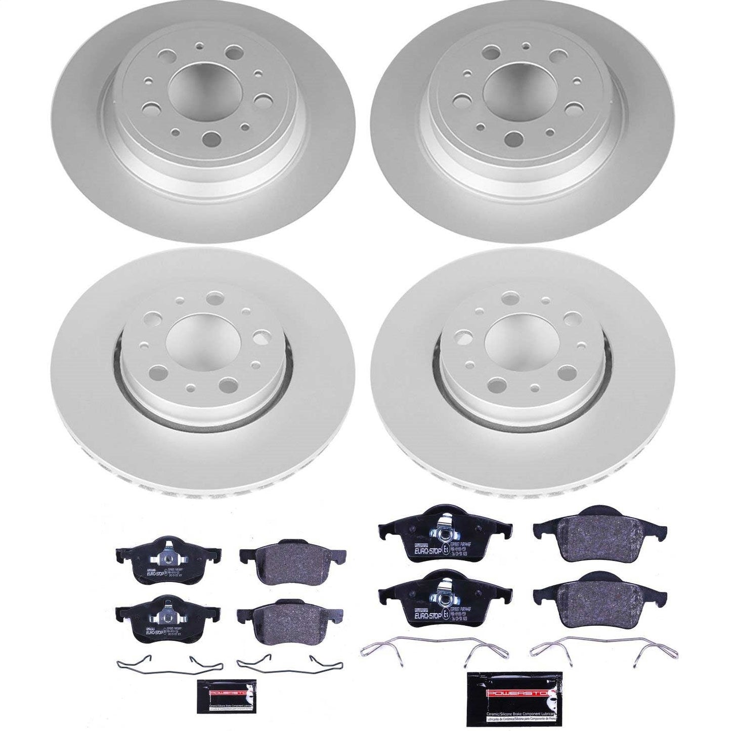 PowerStop Front & Rear Euro-Stop Brake Kit | Volvo S60 (01-07) (ESK4430)