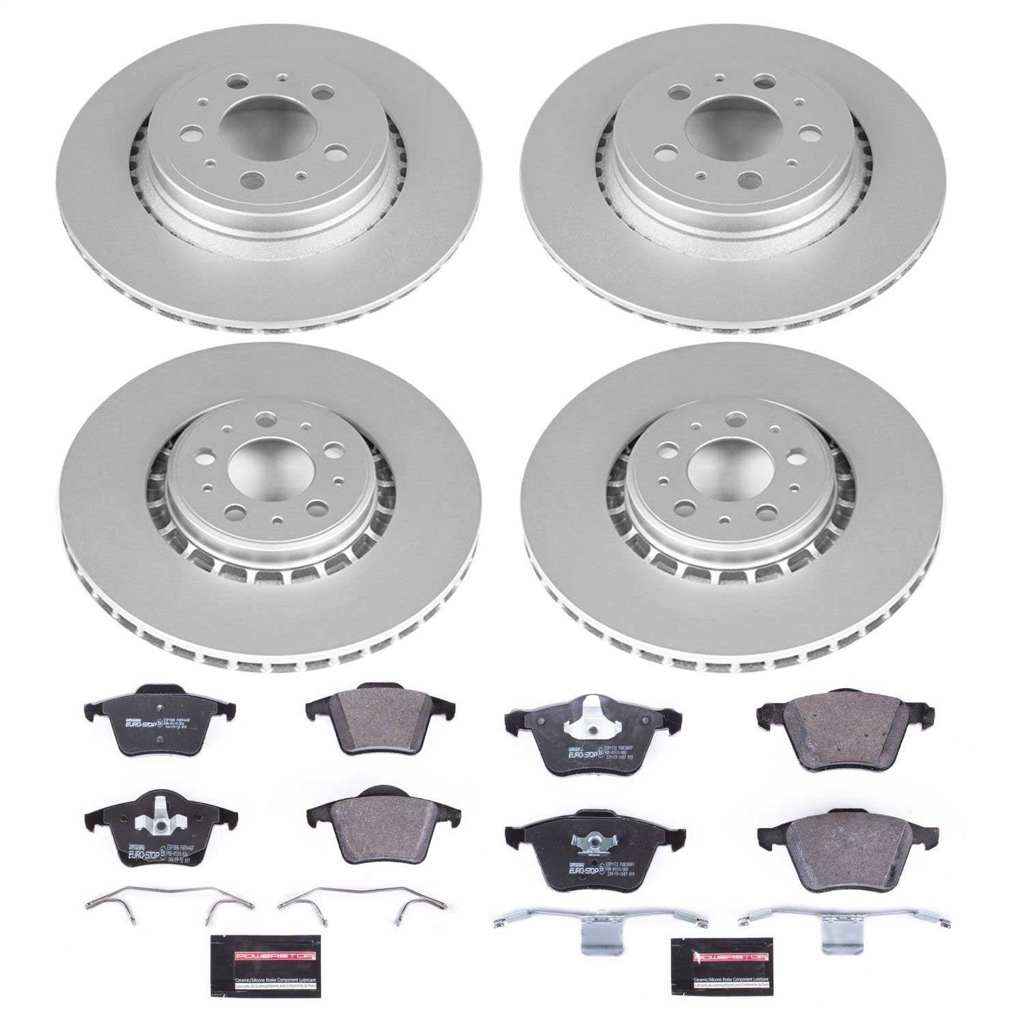 PowerStop Front & Rear Euro-Stop Brake Kit | Volvo XC90 (03-14) (ESK4502)