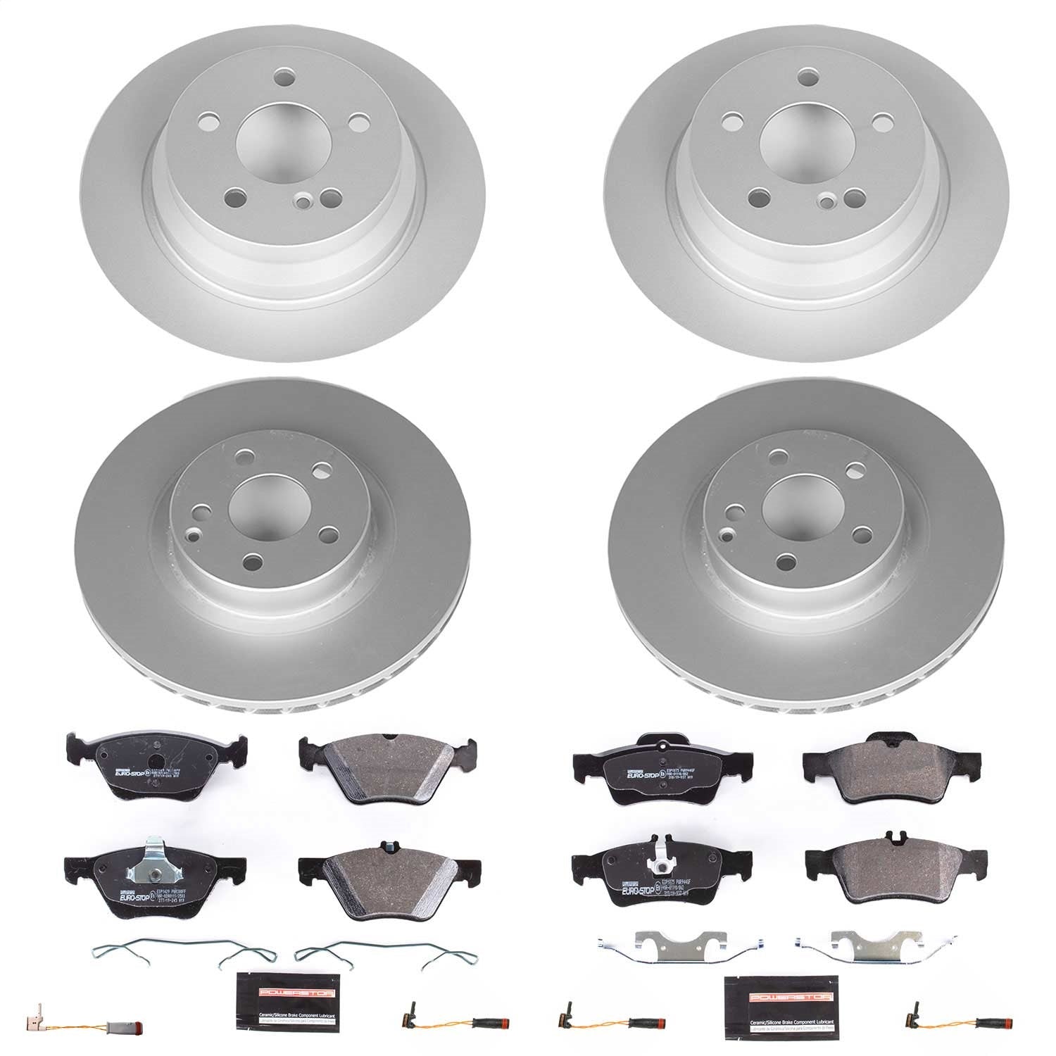 PowerStop Front & Rear Euro-Stop Brake Kit | Mercedes-Benz E320 (04-05) (ESK4511)