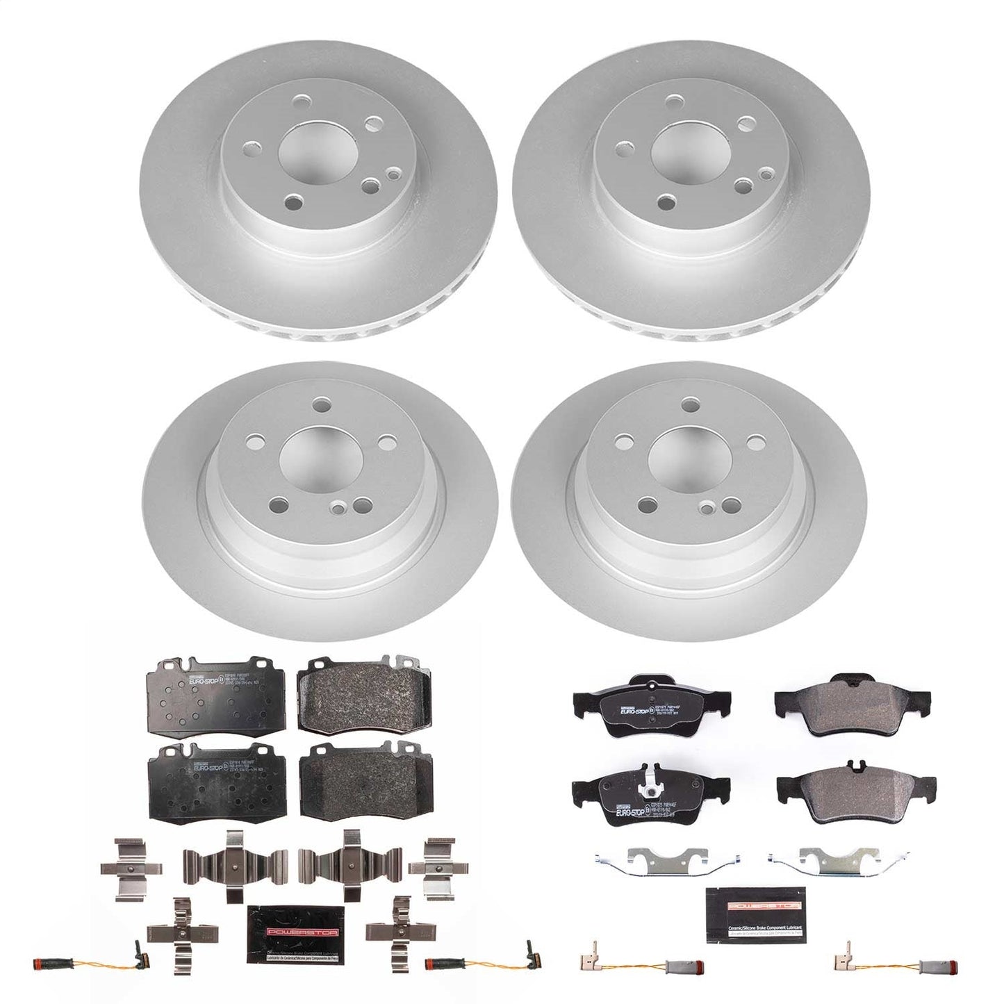 PowerStop Front and Rear Eurostop Brake Kit | Mercedes-Benz E350 (06) (ESK4512)