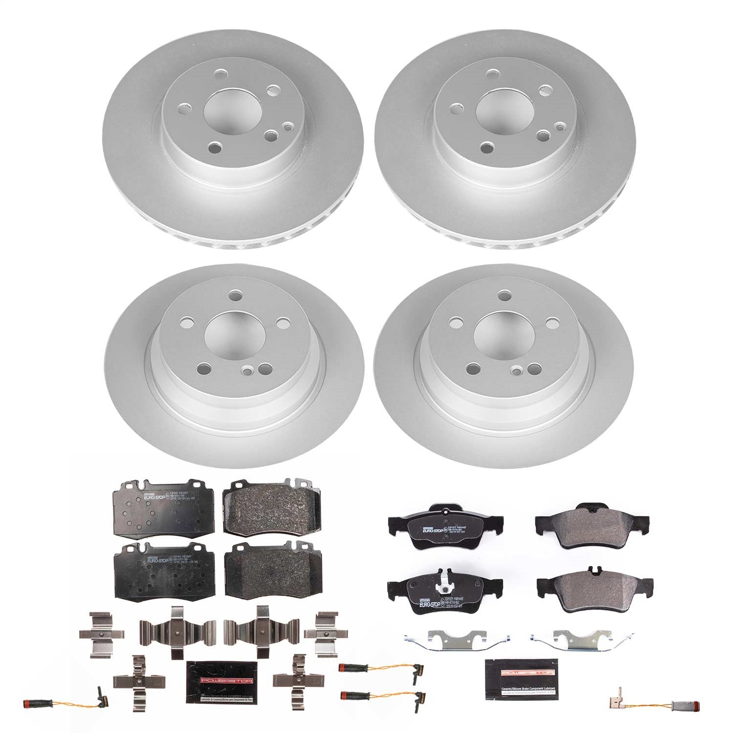 PowerStop Front and Rear Eurostop Brake Kit | Mercedes-Benz E500 (04-06) (ESK4513)