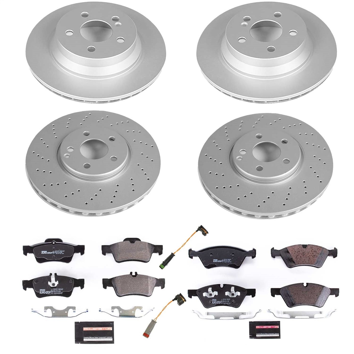 PowerStop Front & Rear Euro-Stop Brake Kit | Mercedes-Benz E500 2006 (ESK4516)