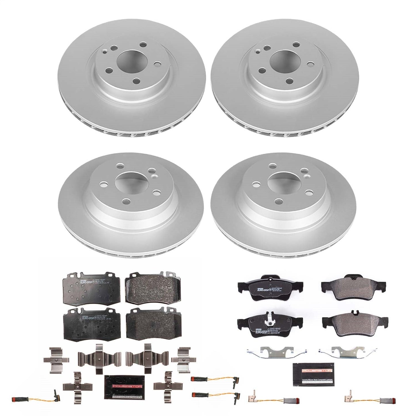 PowerStop Front & Rear Euro-Stop Brake Kit | Mercedes-Benz E350 (07-09) (ESK4522)