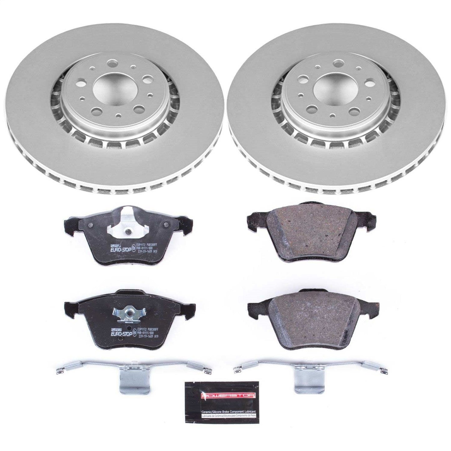 PowerStop Euro-Stop Front Brake Kit | Volvo XC90 (03-14) (ESK4552)