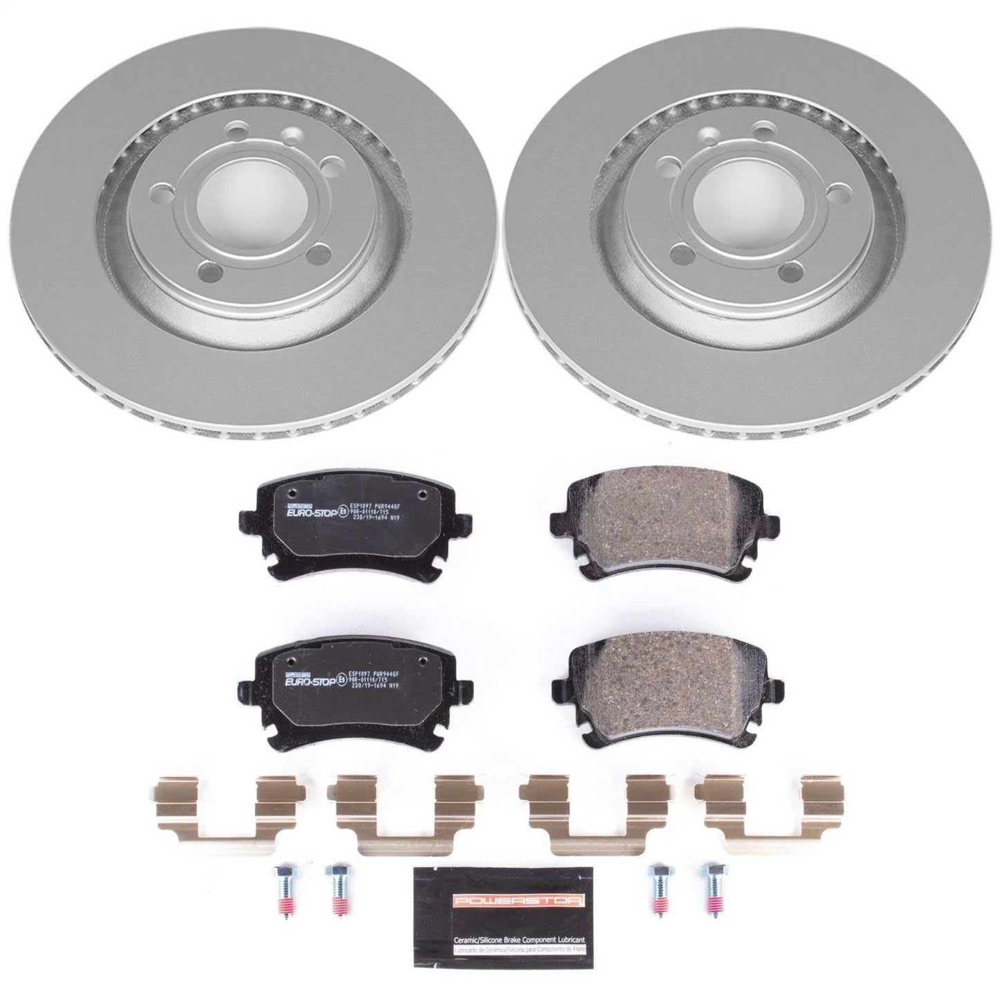 PowerStop Rear Euro-Stop Brake Kit | Audi S4 (04-09) (ESK4564)
