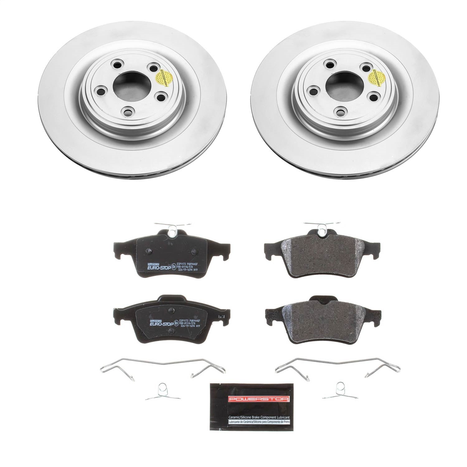 PowerStop Rear Euro-Stop Brake Kit | Jaguar S-Type (06-08) (ESK4612)