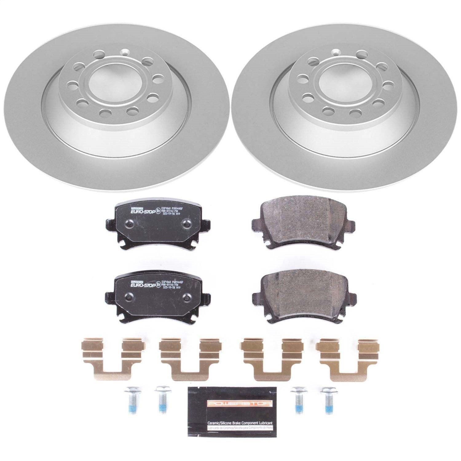 PowerStop Rear Euro-Stop Brake Kit | Audi A6 (05-11) (ESK4625)