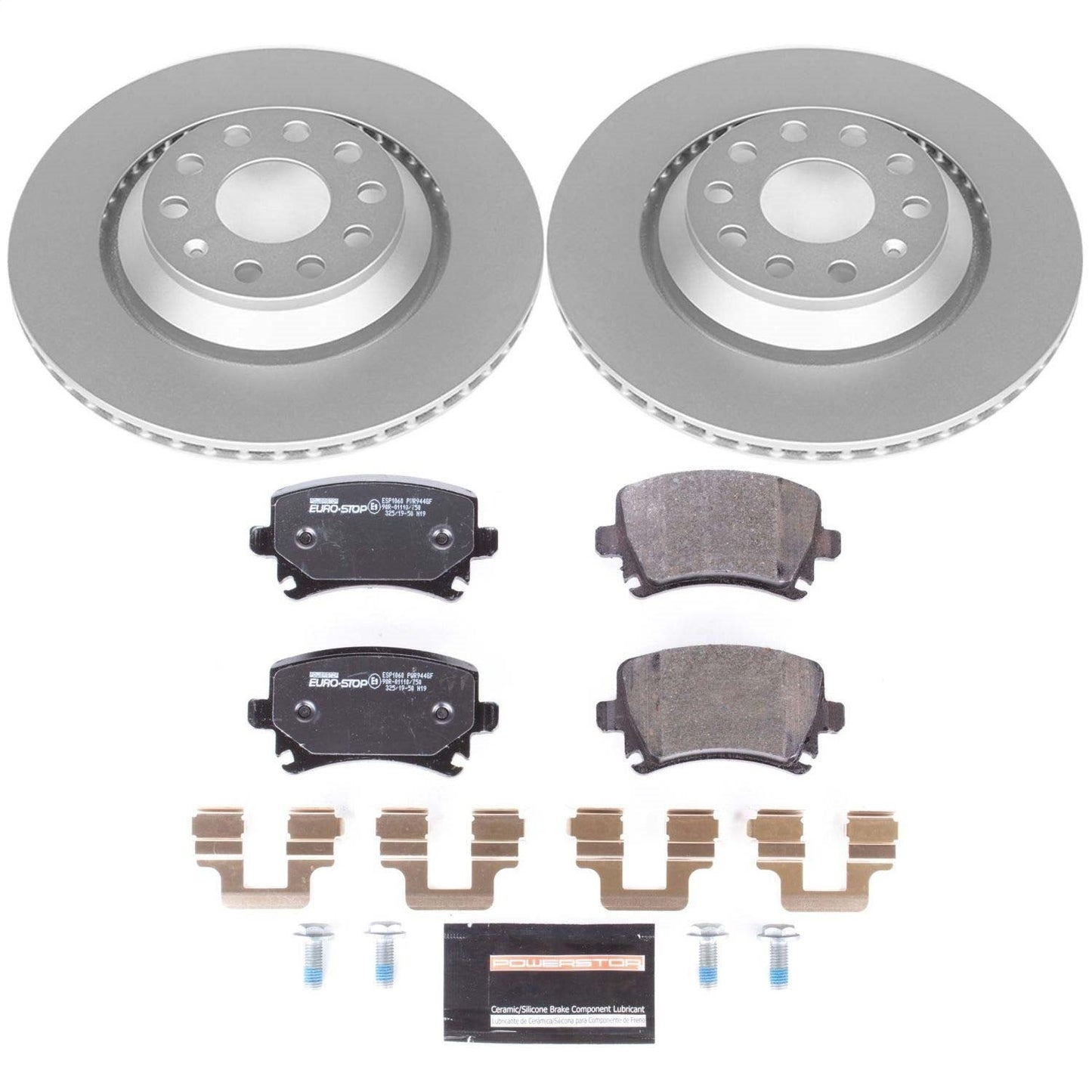 PowerStop Rear Euro-Stop Brake Kit | Volkswagen CC (09-17) (ESK4628)