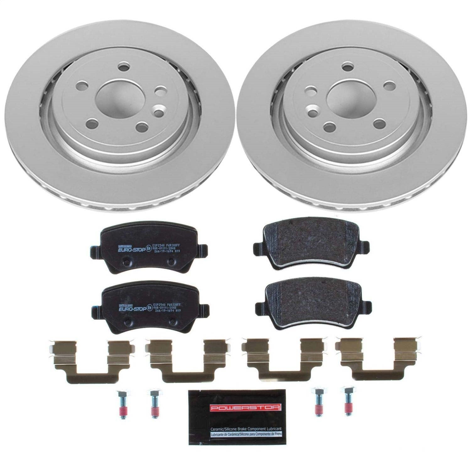 PowerStop Rear Euro-Stop Brake Kit | Volvo S60 (11-18) (ESK4702)
