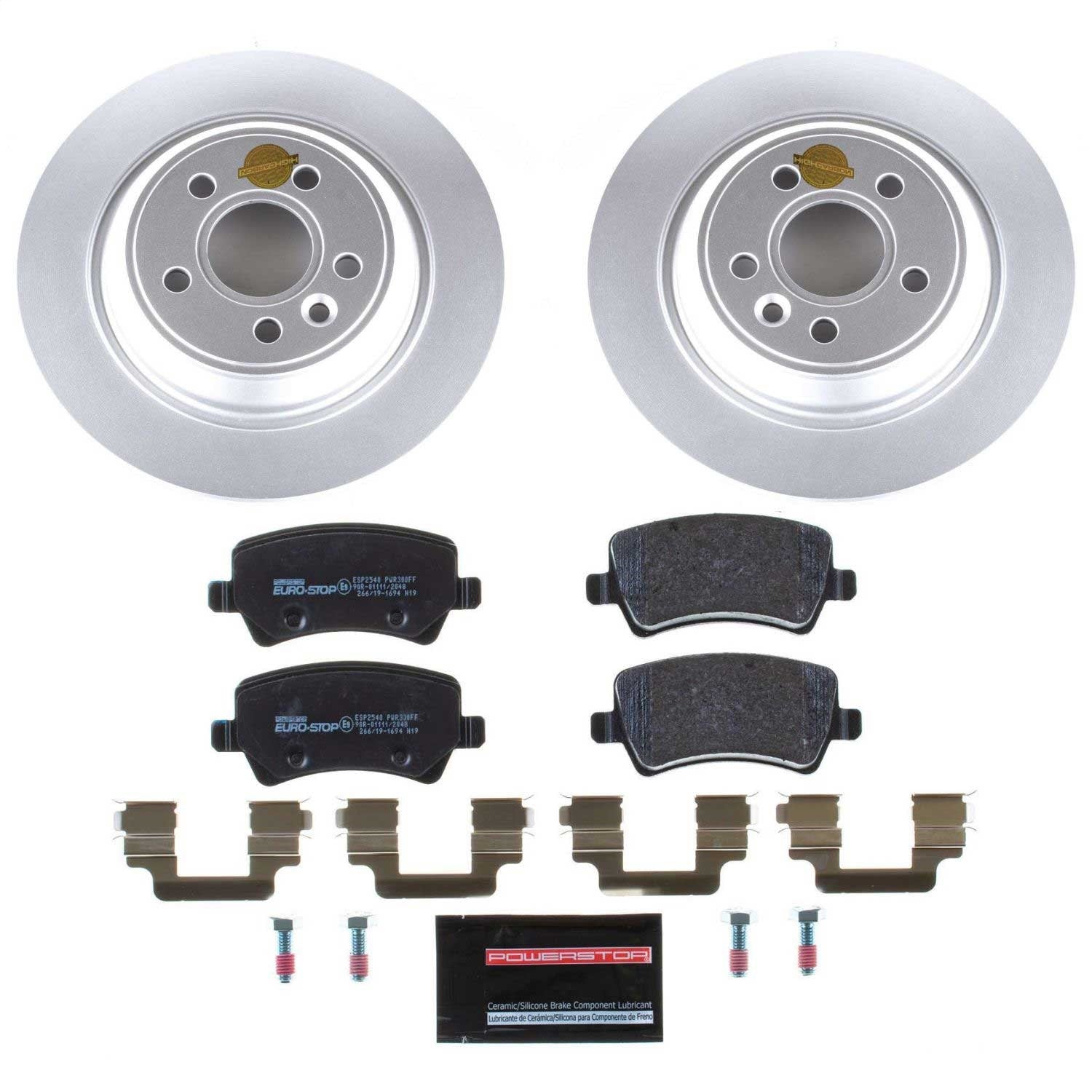 PowerStop Rear Euro-Stop Brake Kit | Volvo S60 (11-18) (ESK4704)