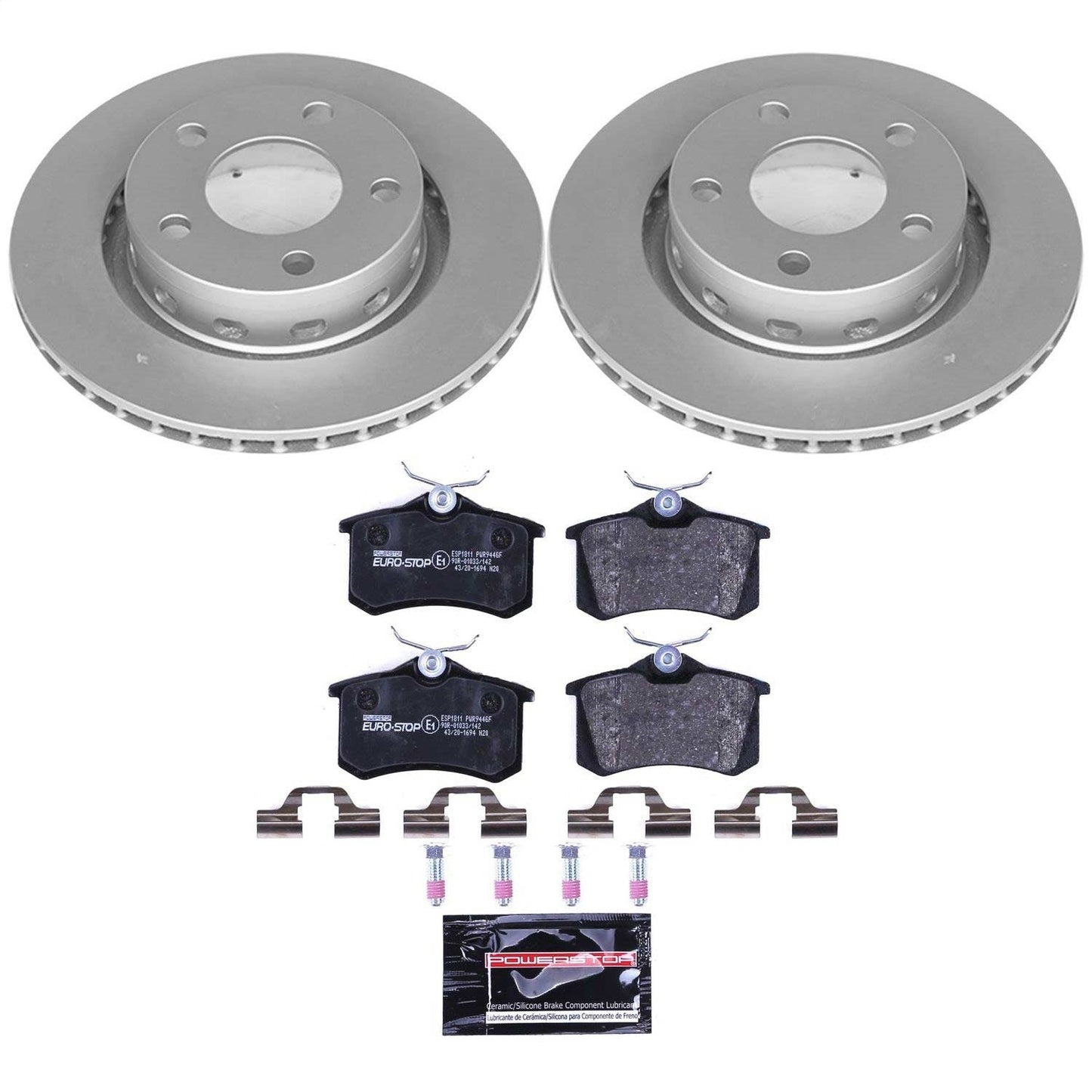 PowerStop Euro-Stop Rear Brake Kit | Audi A6 Quattro (00-04) (ESK4847)