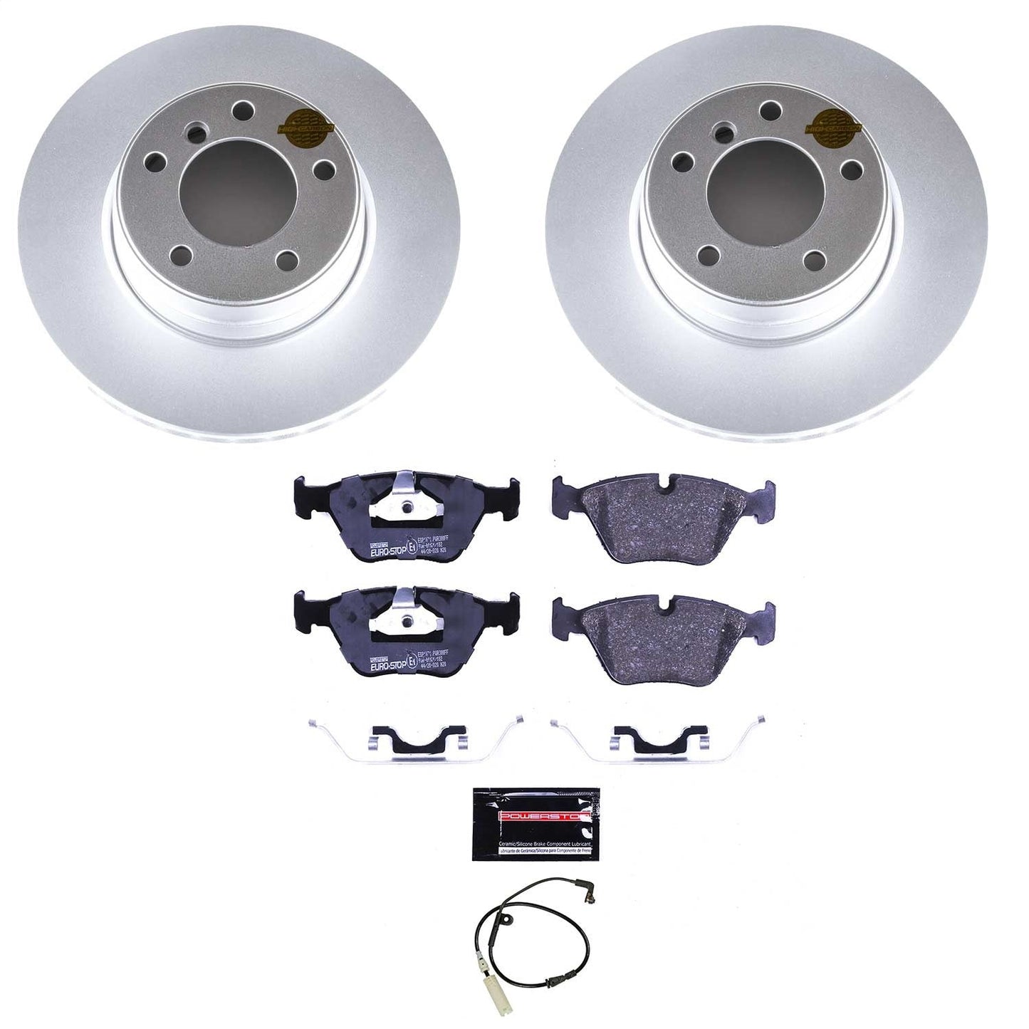 PowerStop Euro-Stop Front Brake Kit | BMW 525i (04-05) (ESK5156)