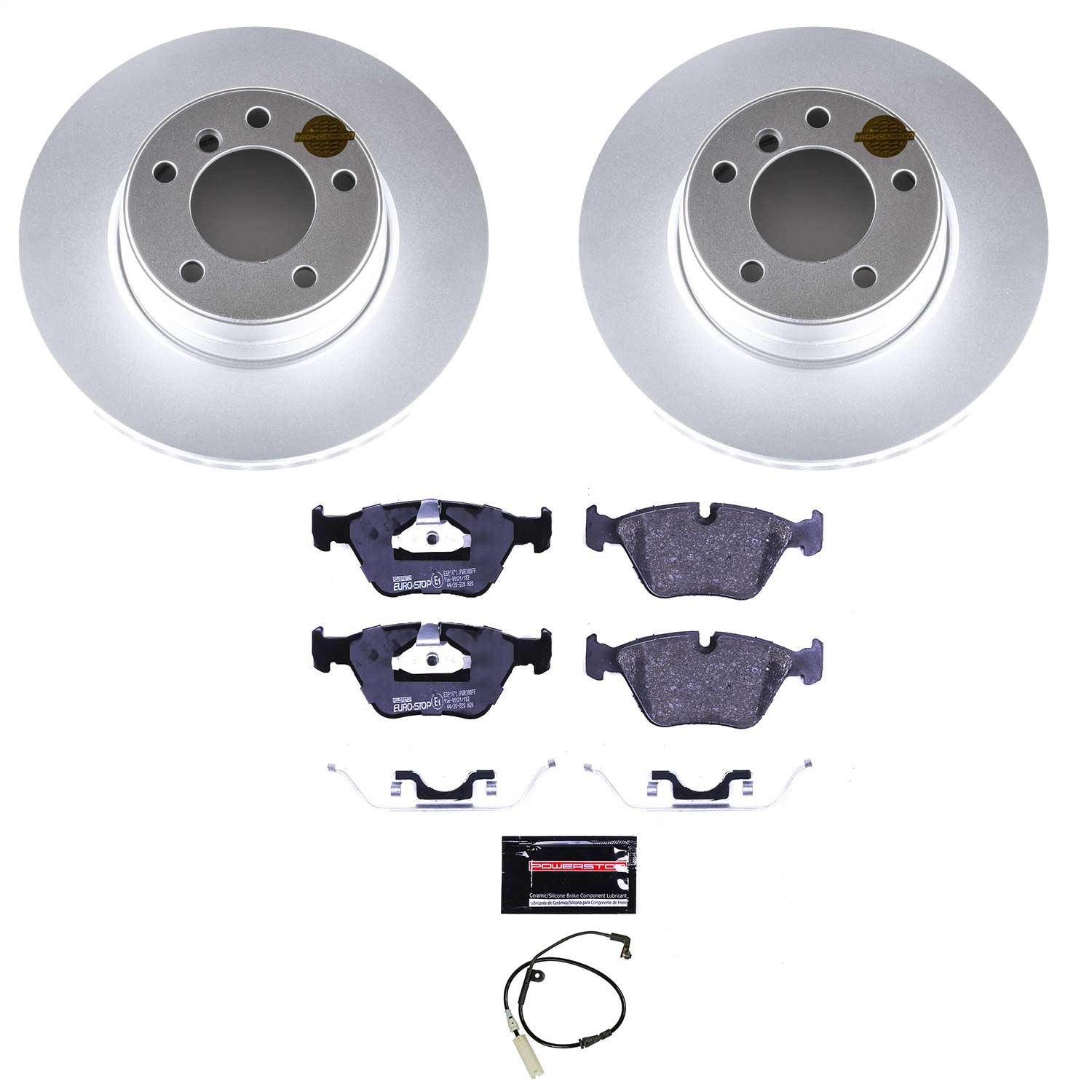 PowerStop Euro-Stop Front Brake Kit | BMW 525i (04-05) (ESK5156)