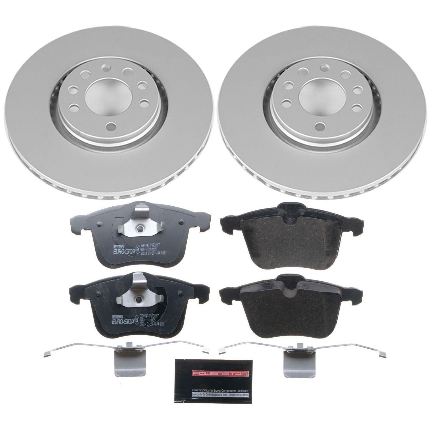 PowerStop Front Euro-Stop Brake Kit | Saab 9-3 (06-11) (ESK5349)