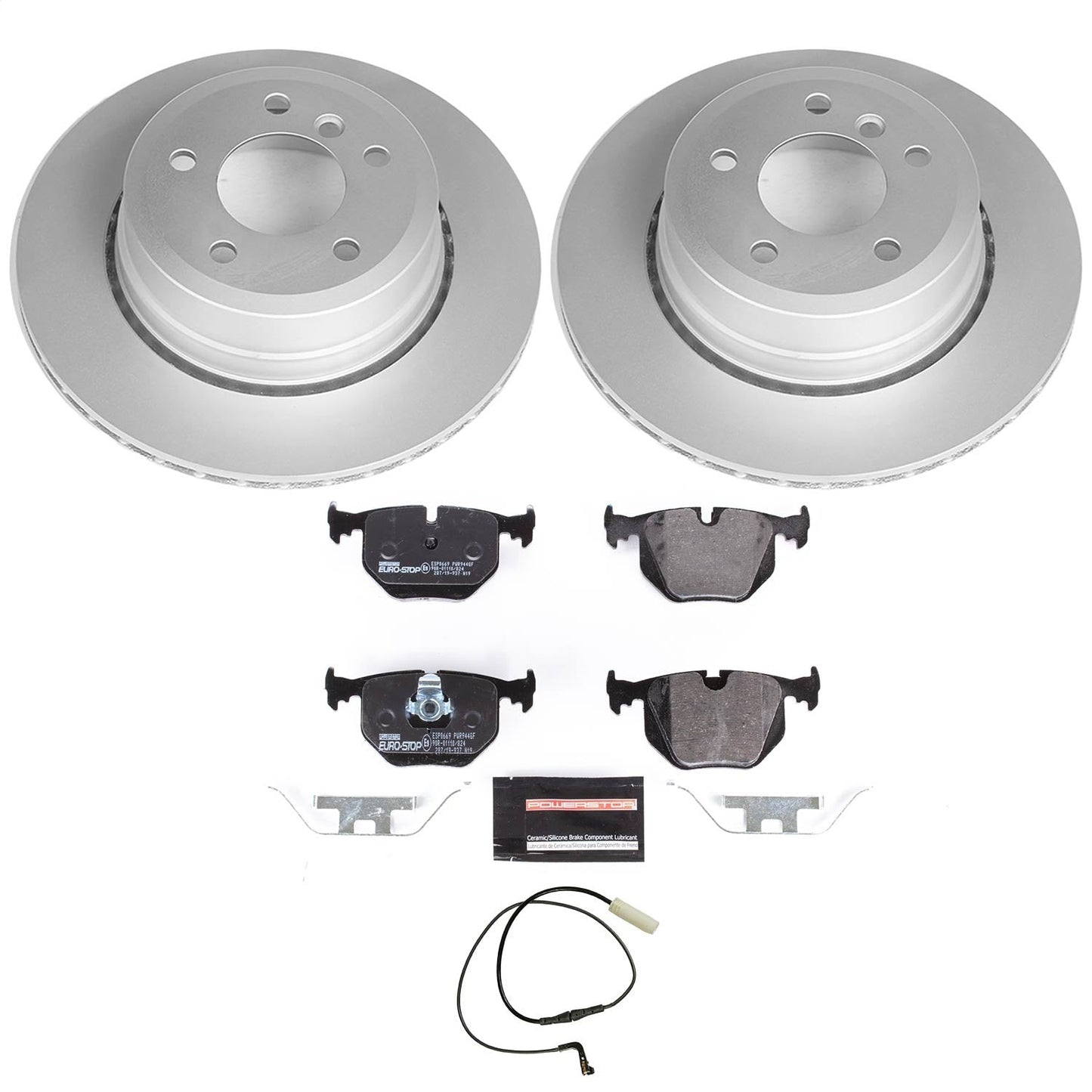 PowerStop Rear Euro-Stop Brake Kit | BMW 530xi (06-07) (ESK5492)