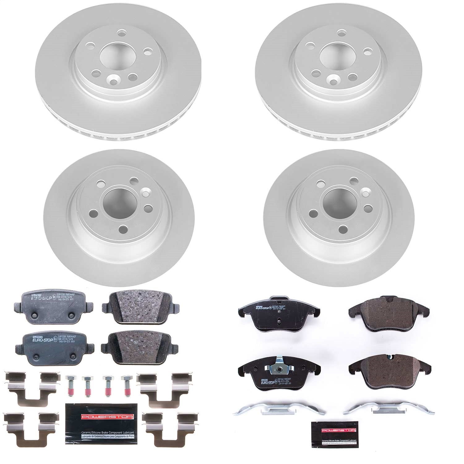 PowerStop Front & Rear Euro-Stop Brake Kit | Volvo S80 (07-11) (ESK5610)