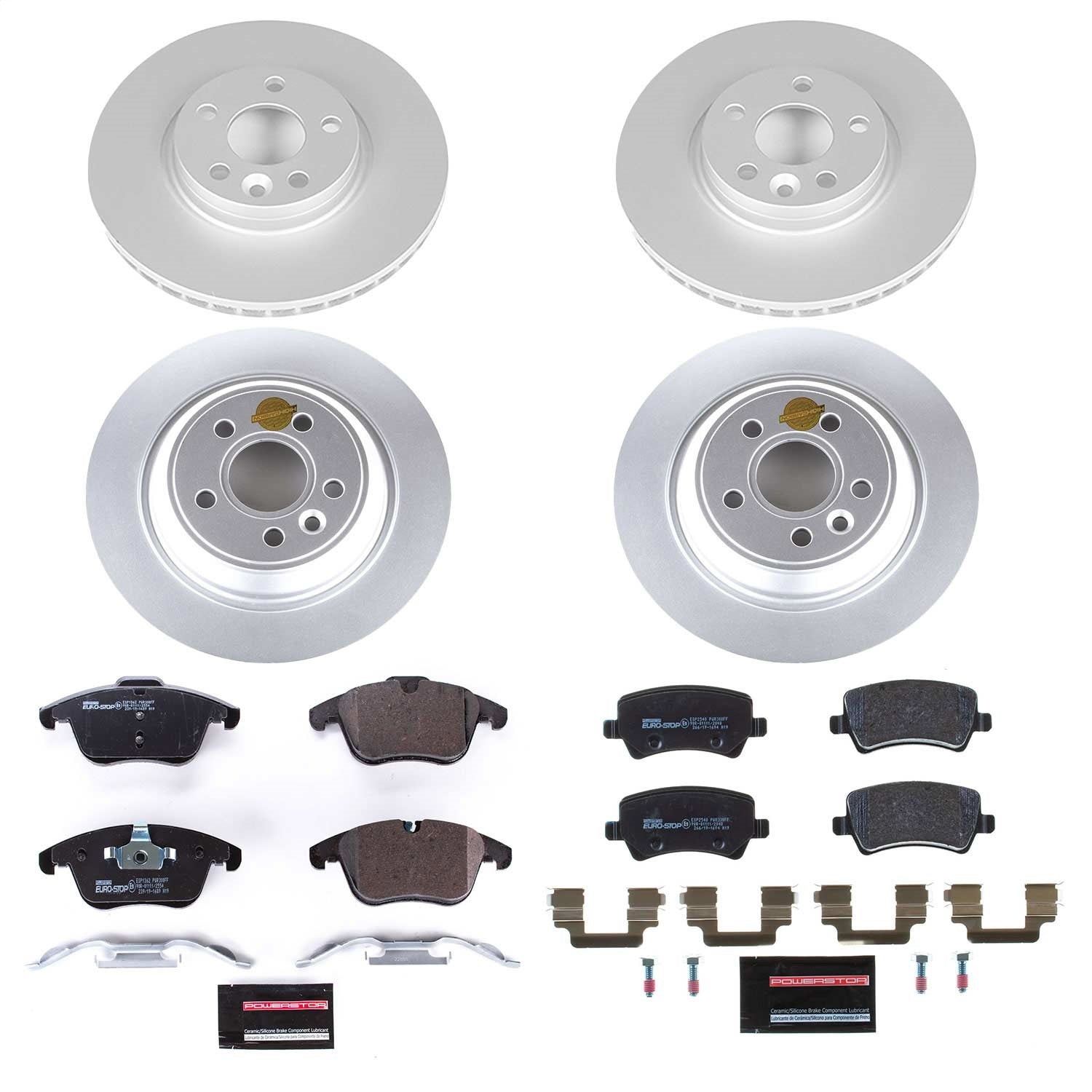 PowerStop Front & Rear Euro-Stop Brake Kit | Volvo S60 (11-14) (ESK5611)