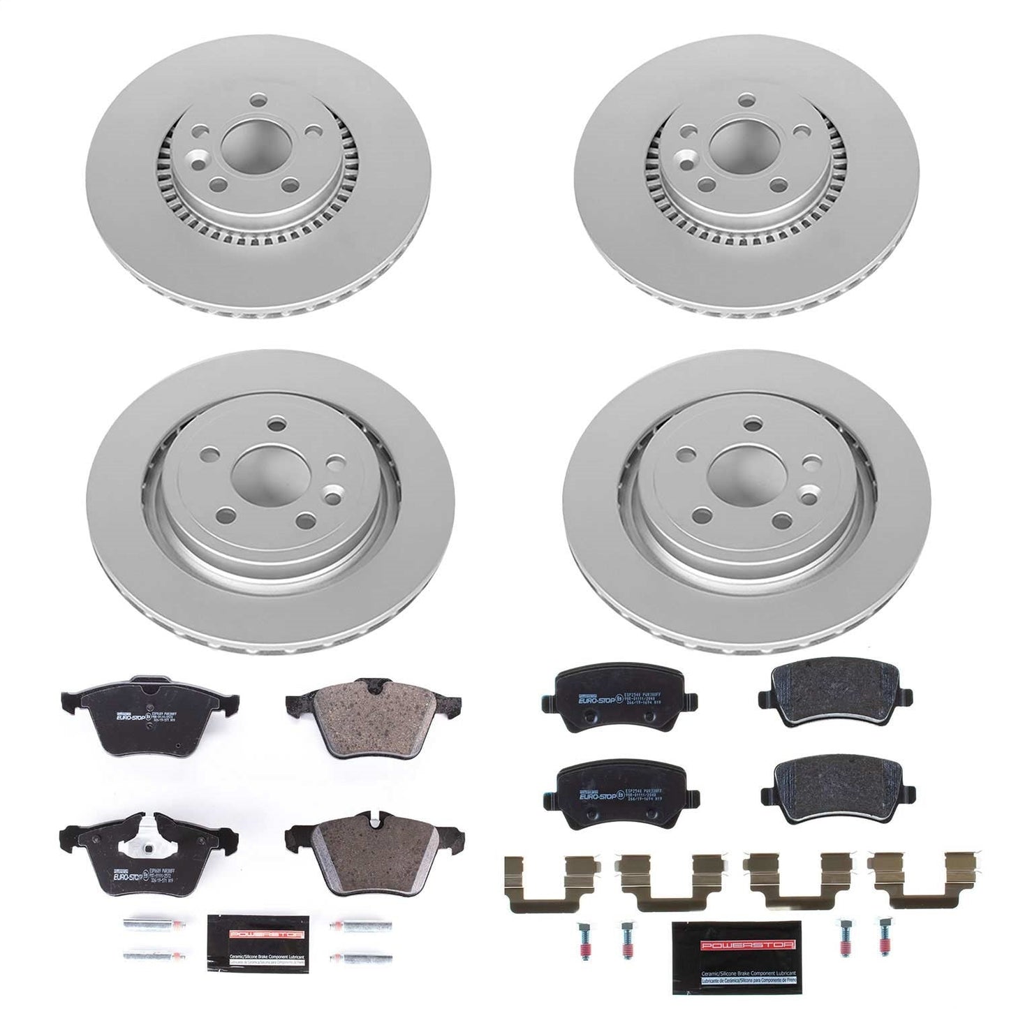 PowerStop Front & Rear Euro-Stop Brake Kit | Volvo S60 (11-14) (ESK5614)