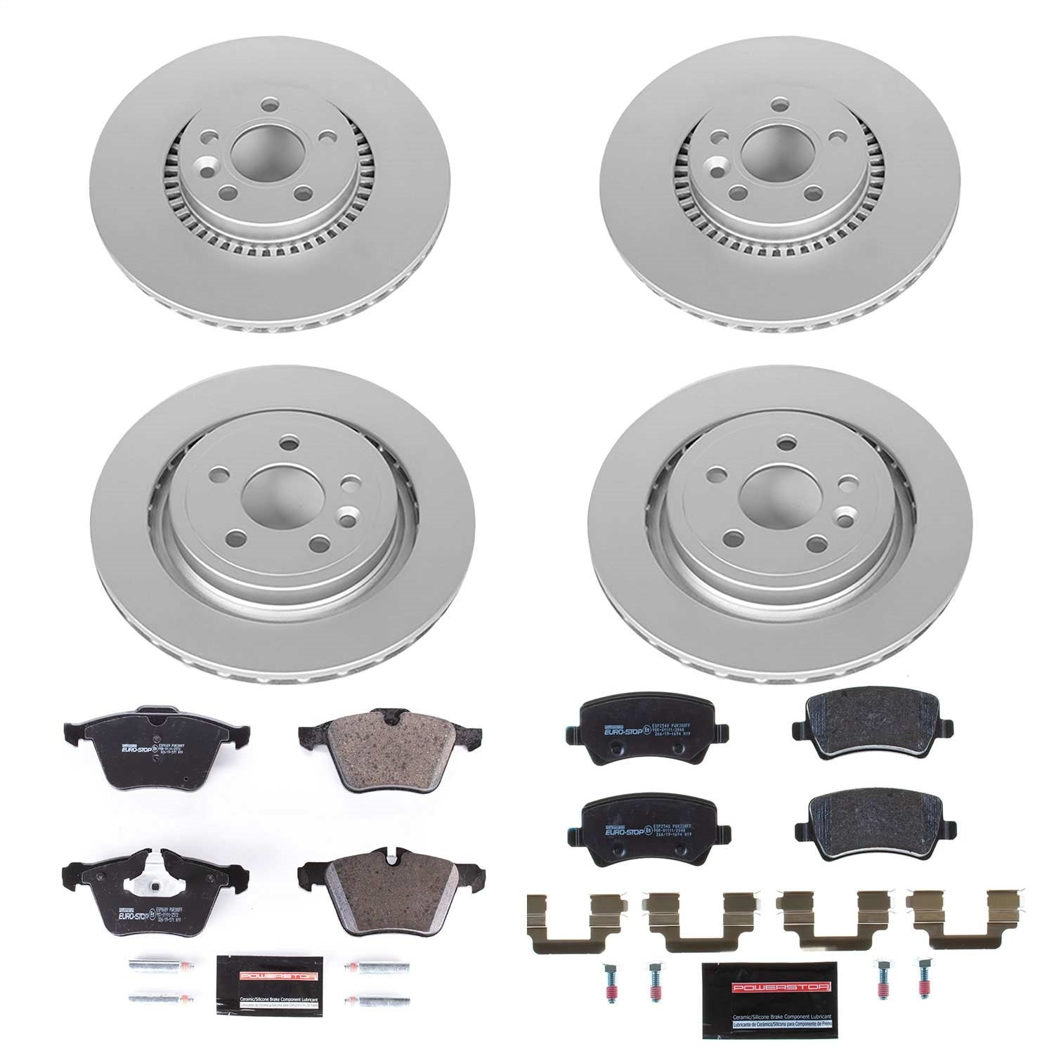 PowerStop Front & Rear Euro-Stop Brake Kit | Volvo S60 (11-14) (ESK5614)