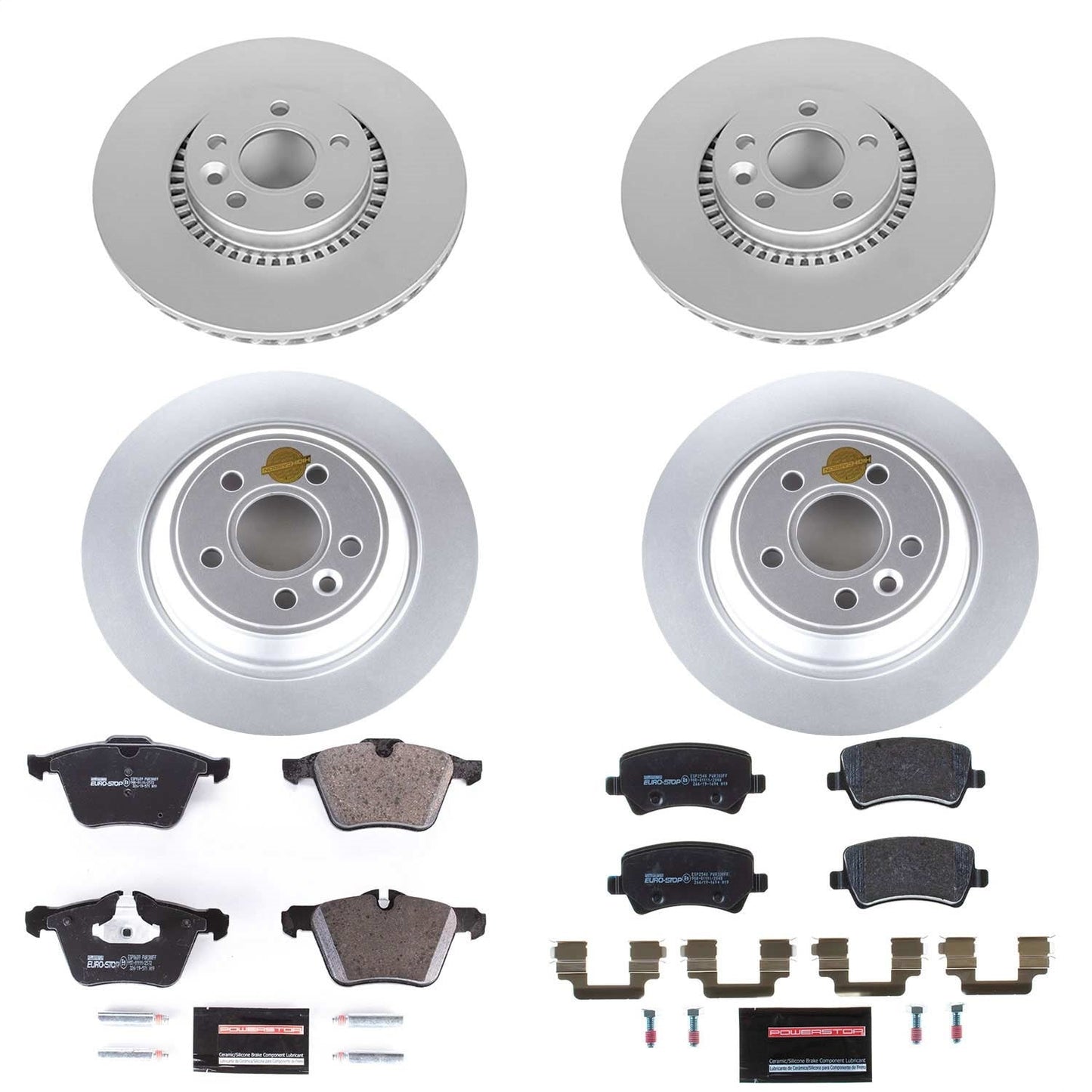 PowerStop Front & Rear Euro-Stop Brake Kit | Volvo S80 (08-14) (ESK5615)
