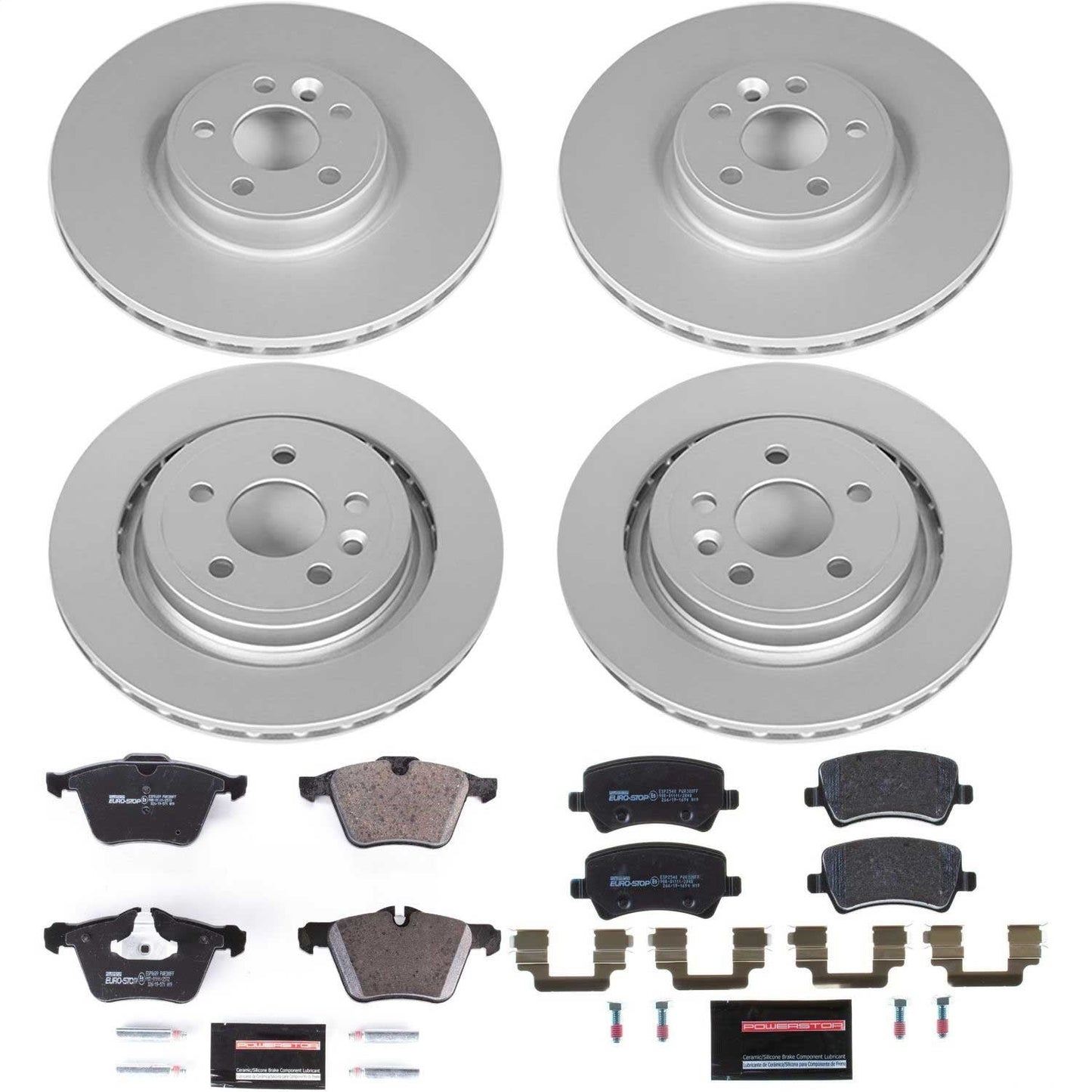 PowerStop Front & Rear Euro-Stop Brake Kit | Volvo S60 (13-14) (ESK5617)