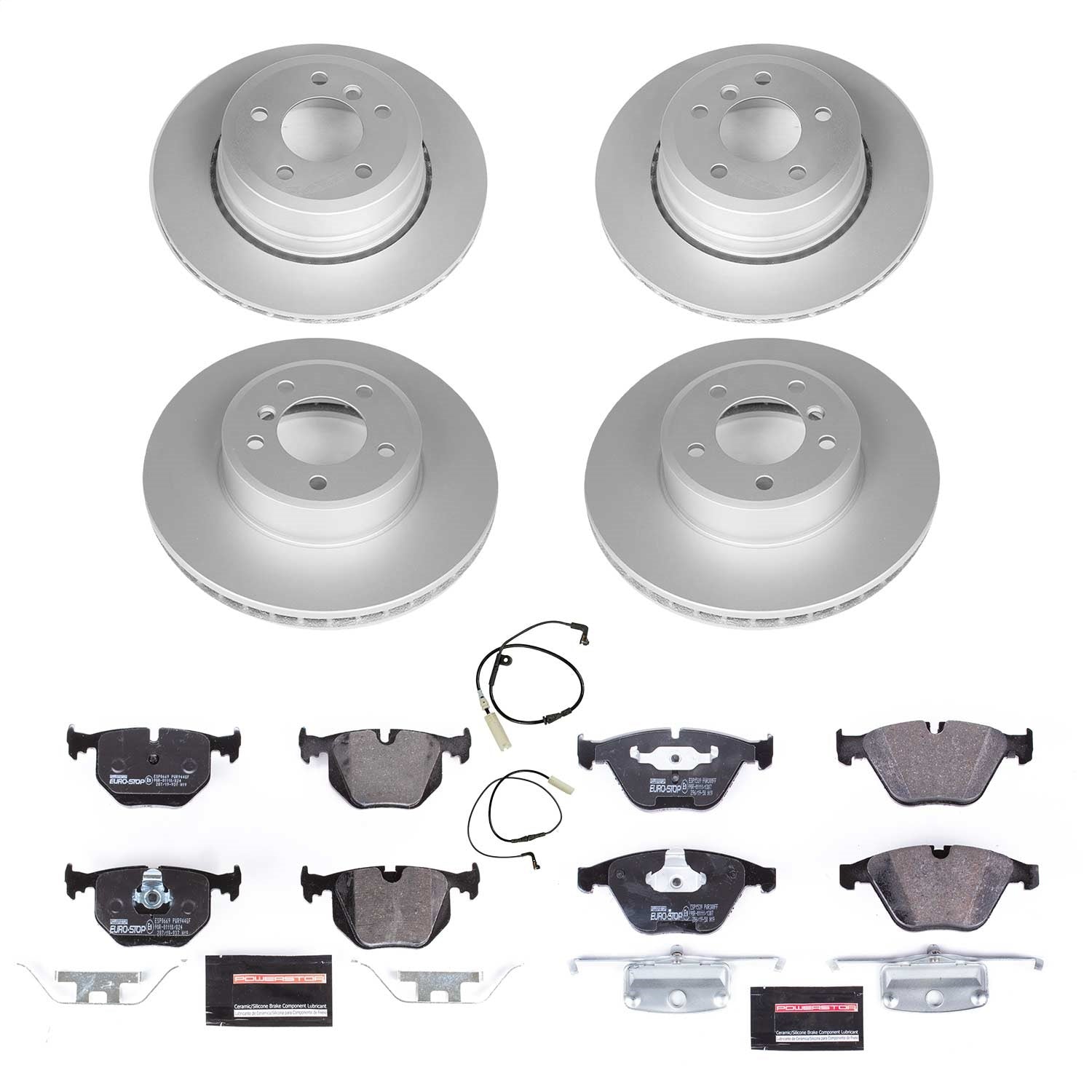PowerStop Front & Rear Euro-Stop Brake Kit | Jaguar S-Type (06-08) (ESK5637)